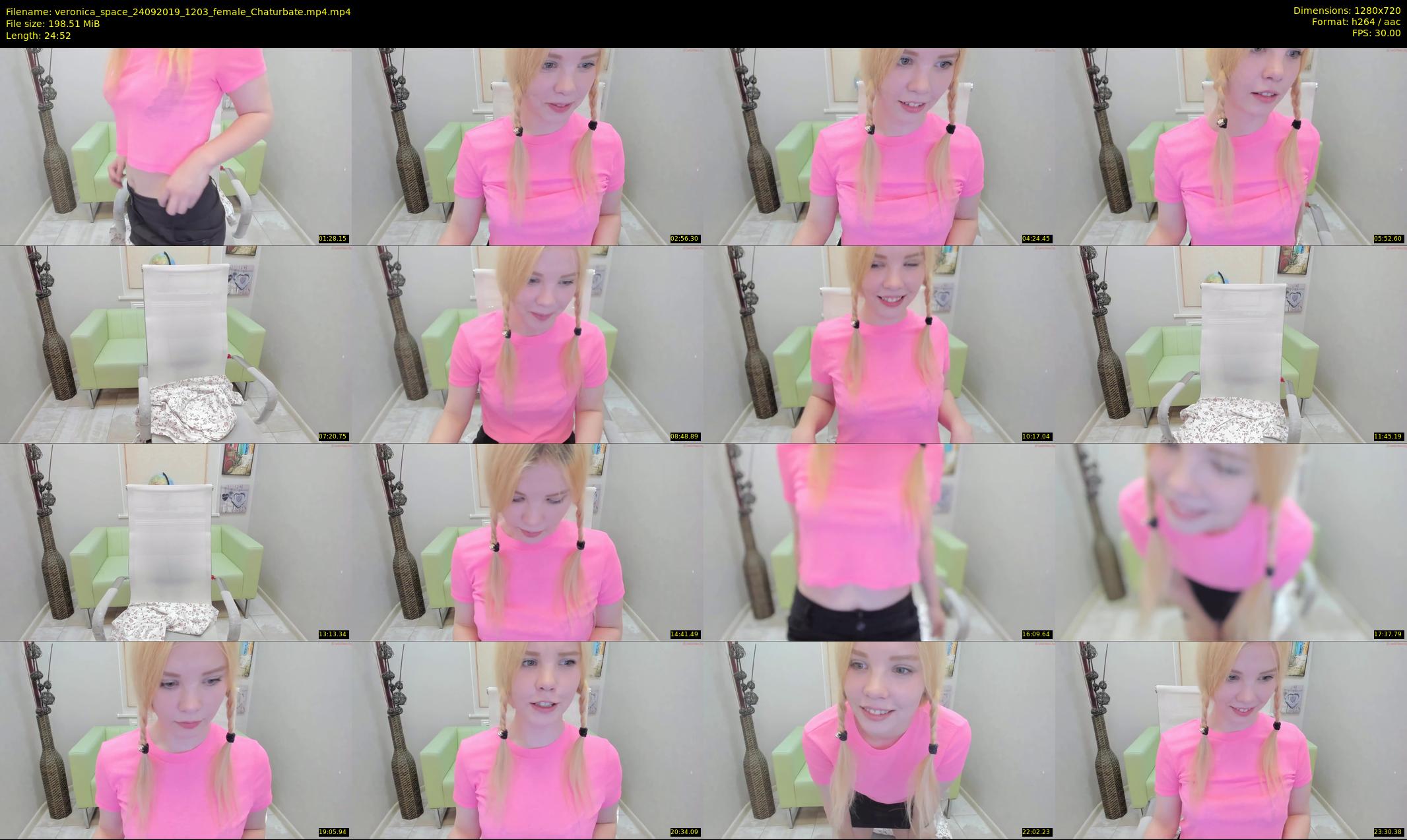 veronica_space — 25 minute Chaturbate female cam show recording, 720p, Sep 24, 2019