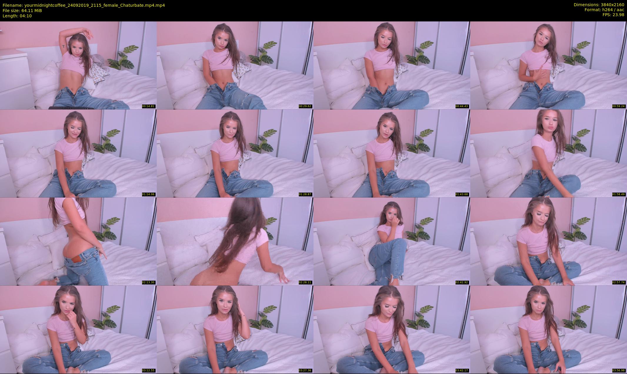 yourmidnightcoffee — 5 minute Chaturbate female cam show recording, 4K, Sep 24, 2019