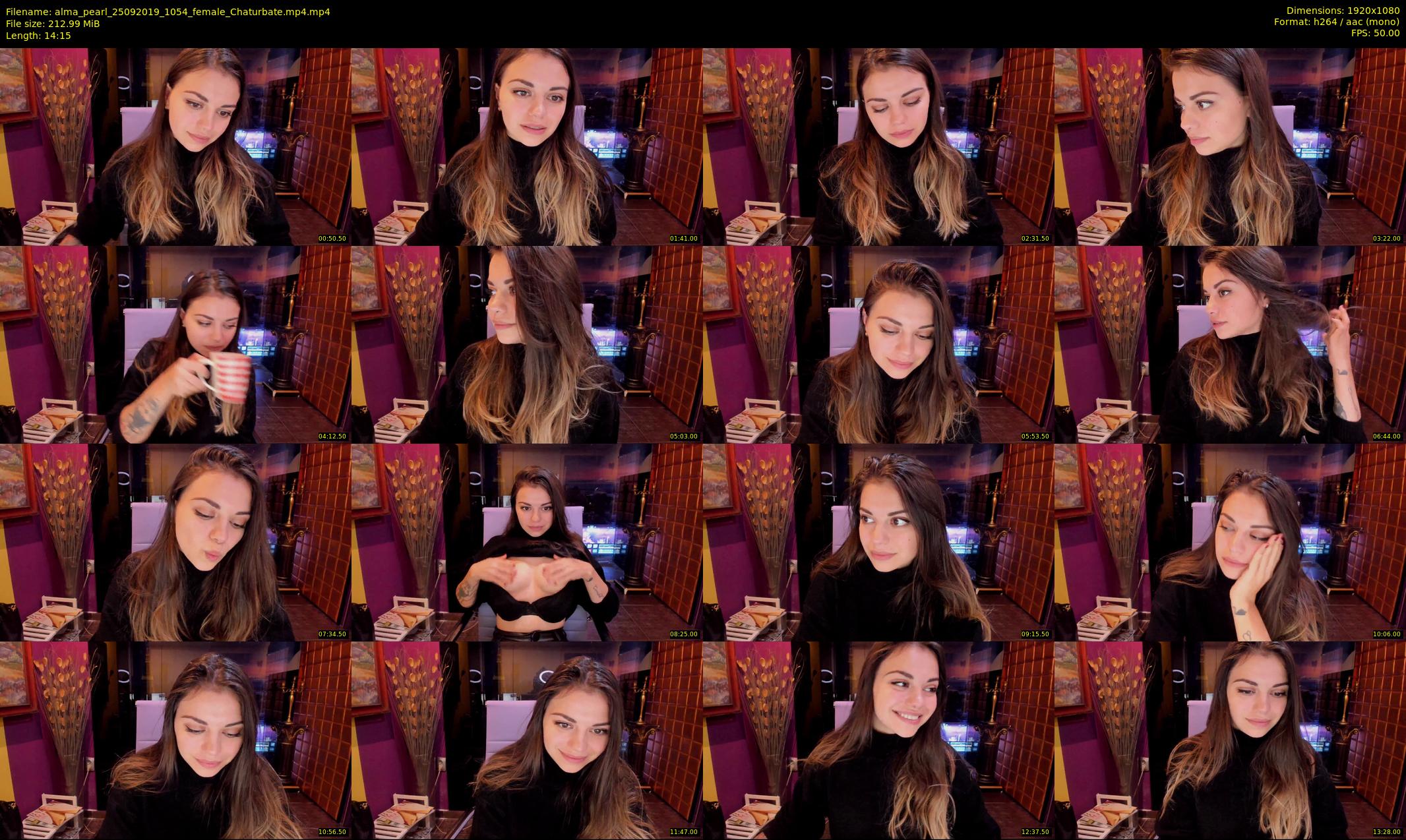 alma_pearl — 15 minute Chaturbate female cam show recording, 1080p, Sep 25, 2019