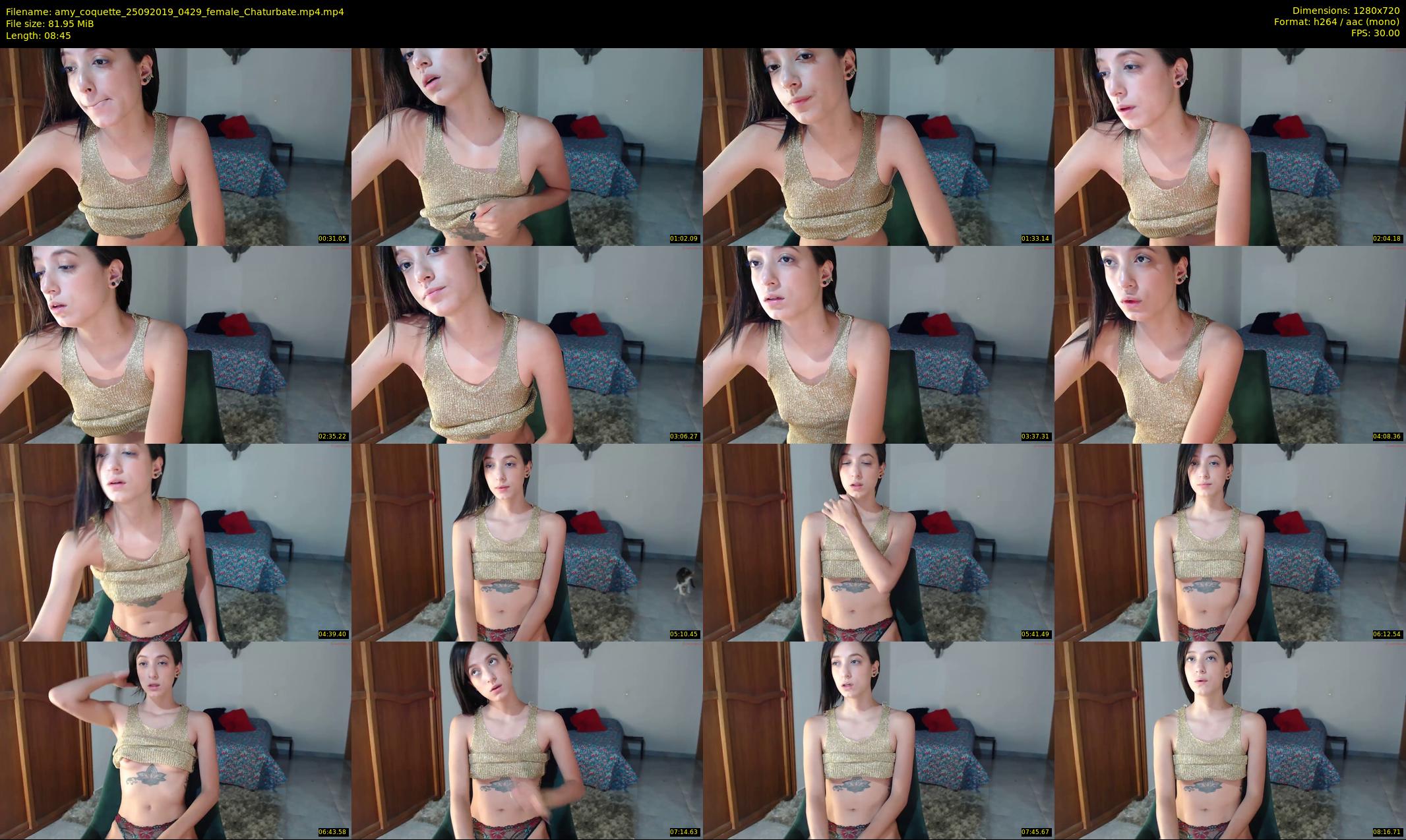 amy_coquette — 9 minute Chaturbate female cam show recording, 720p, Sep 25, 2019