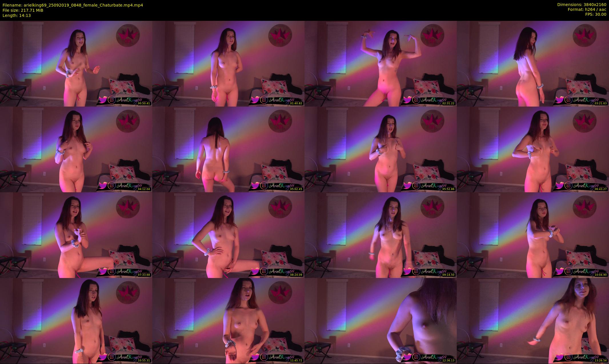 arielking69 — 15 minute Chaturbate female cam show recording, 4K, Sep 25, 2019