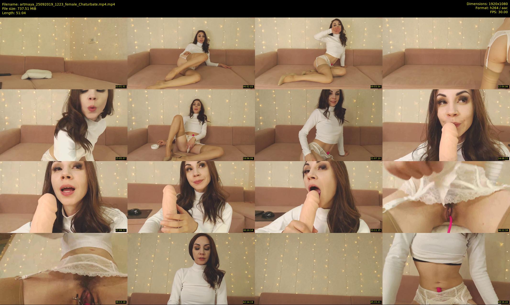 artmaya — 52 minute Chaturbate female cam show recording, 1080p, Sep 25, 2019