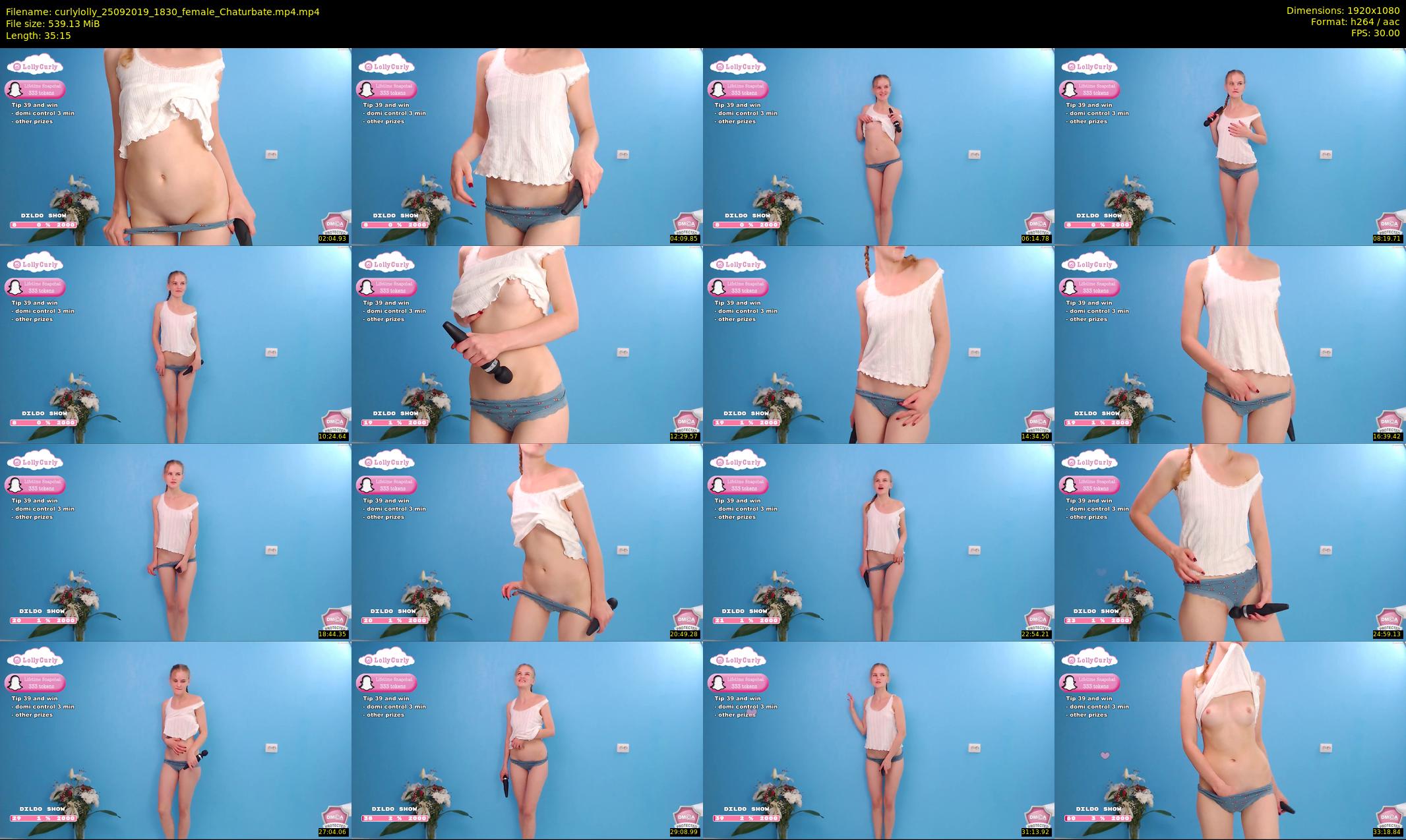curlylolly — 36 minute Chaturbate female cam show recording, 1080p, Sep 25, 2019