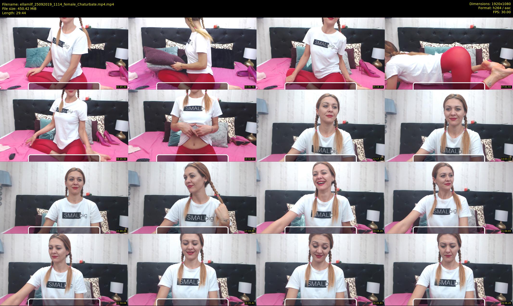 ellamilf — 30 minute Chaturbate female cam show recording, 1080p, Sep 25, 2019