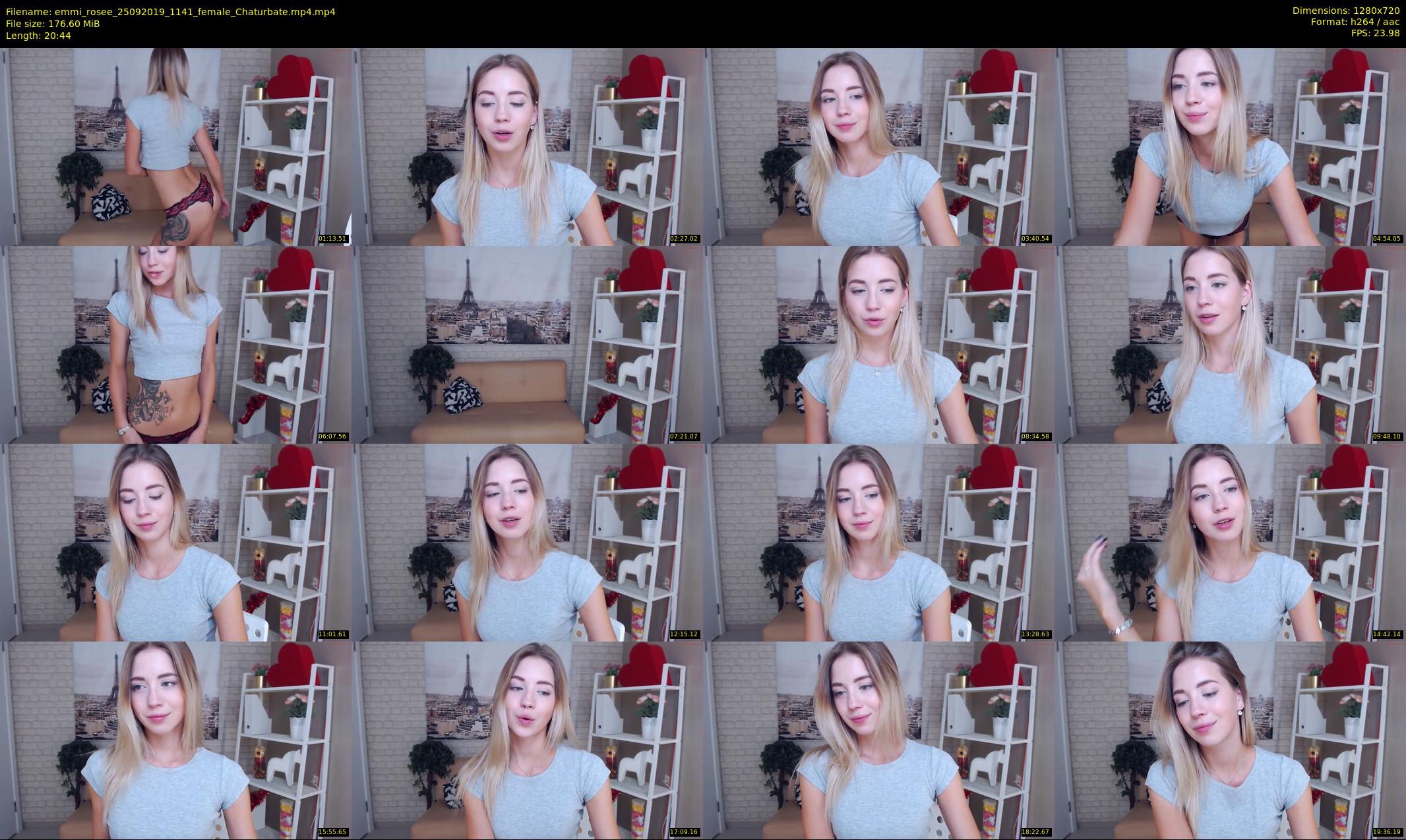 emmi_rosee — 21 minute Chaturbate female cam show recording, 720p, Sep 25, 2019