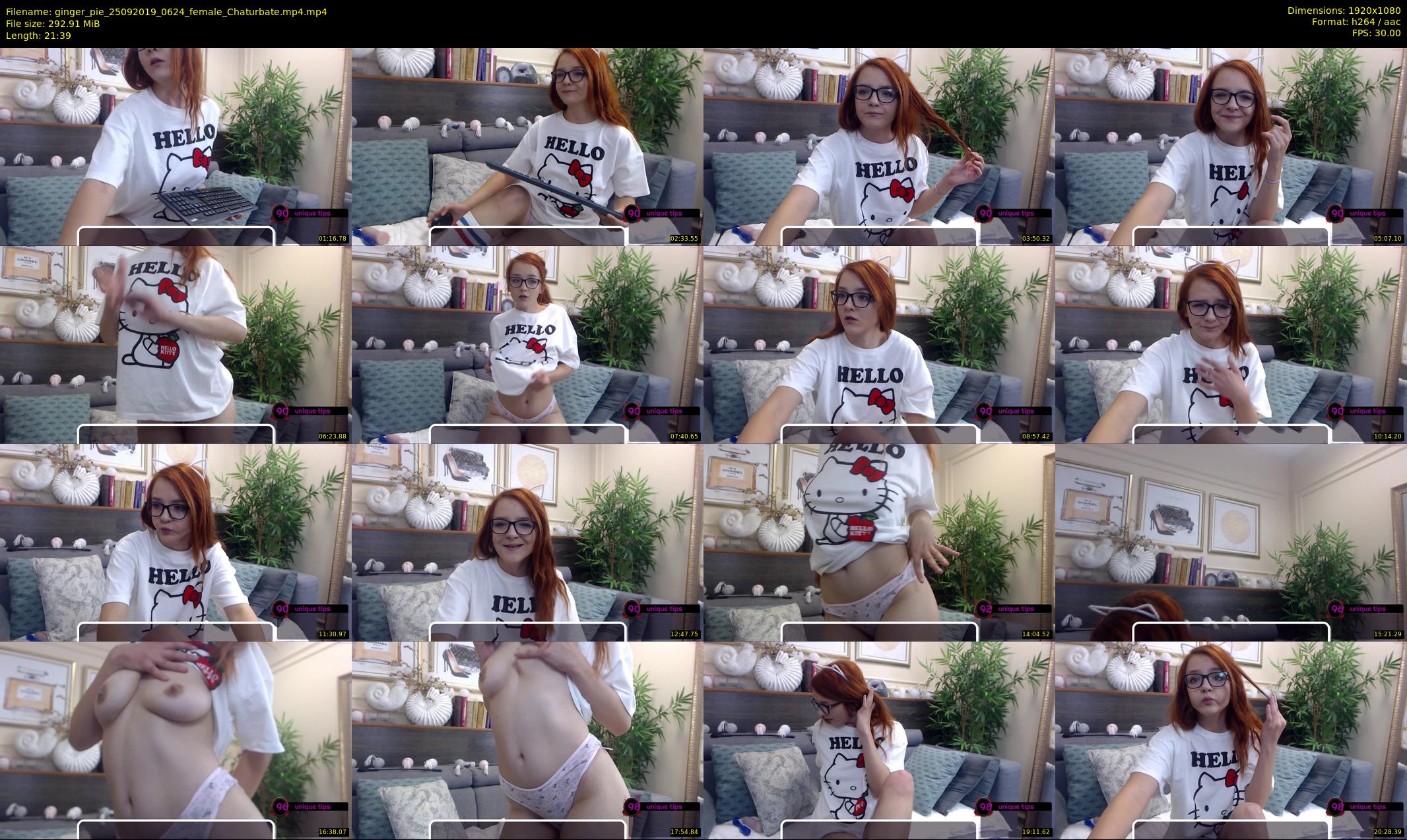 ginger_pie — 22 minute Chaturbate female cam show recording, 1080p, Sep 25, 2019