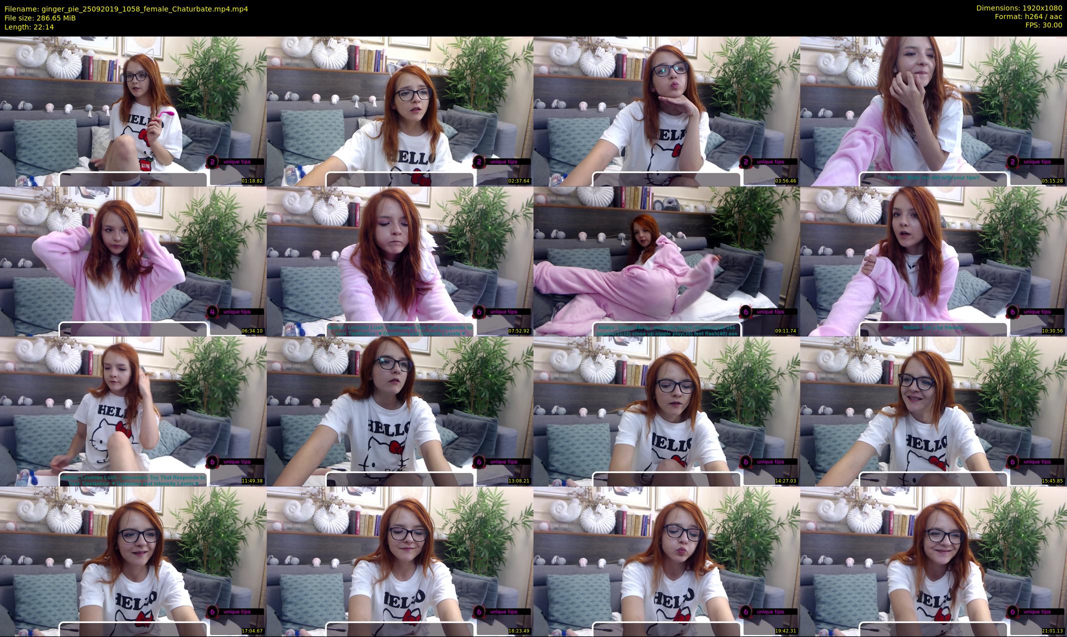 ginger_pie — 23 minute Chaturbate female cam show recording, 1080p, Sep 25, 2019