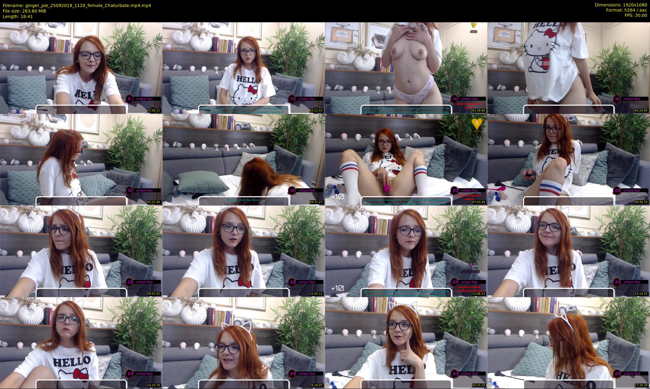 ginger_pie — 19 minute Chaturbate female cam show recording, 1080p, Sep 25, 2019