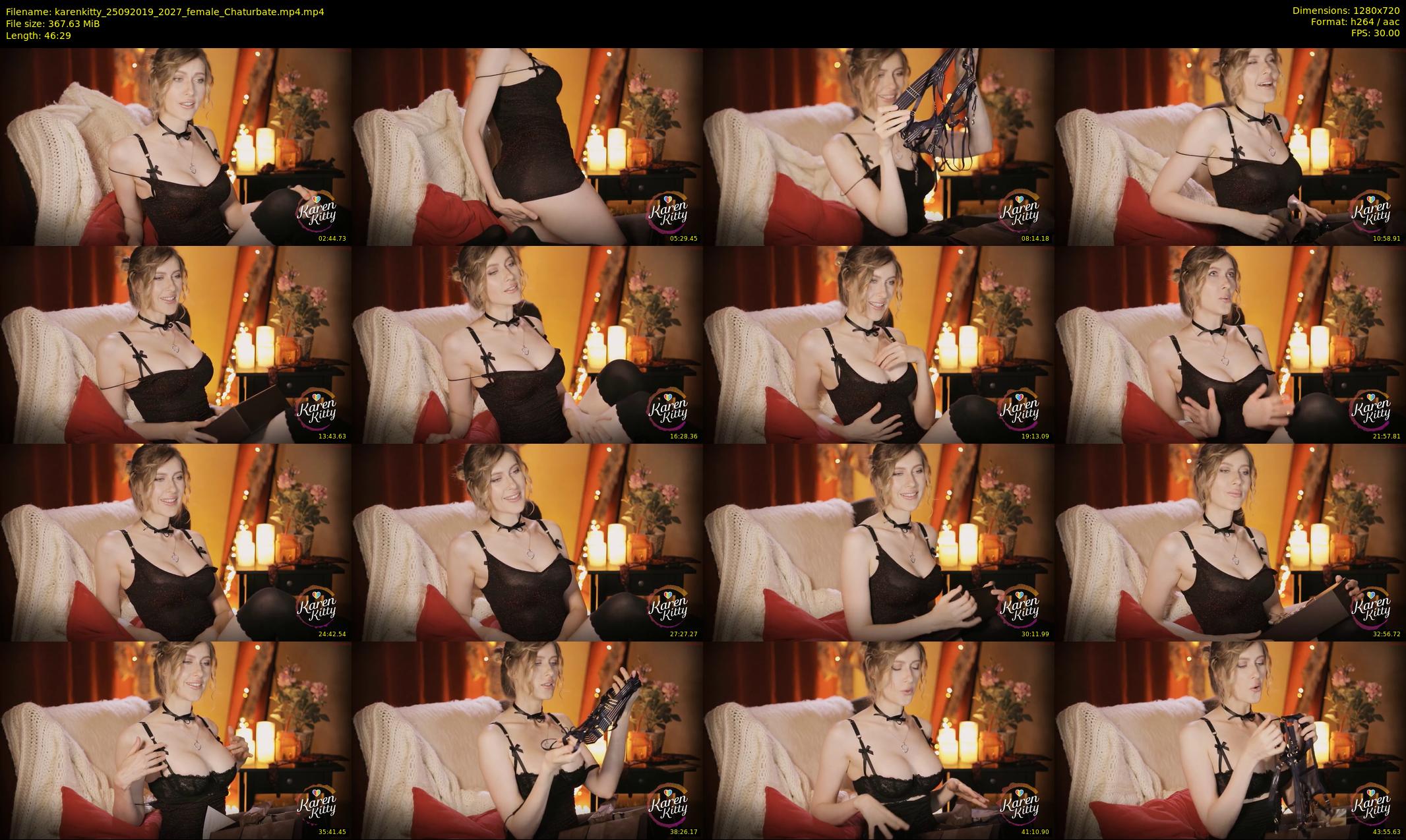 karenkitty — 47 minute Chaturbate female cam show recording, 720p, Sep 25, 2019