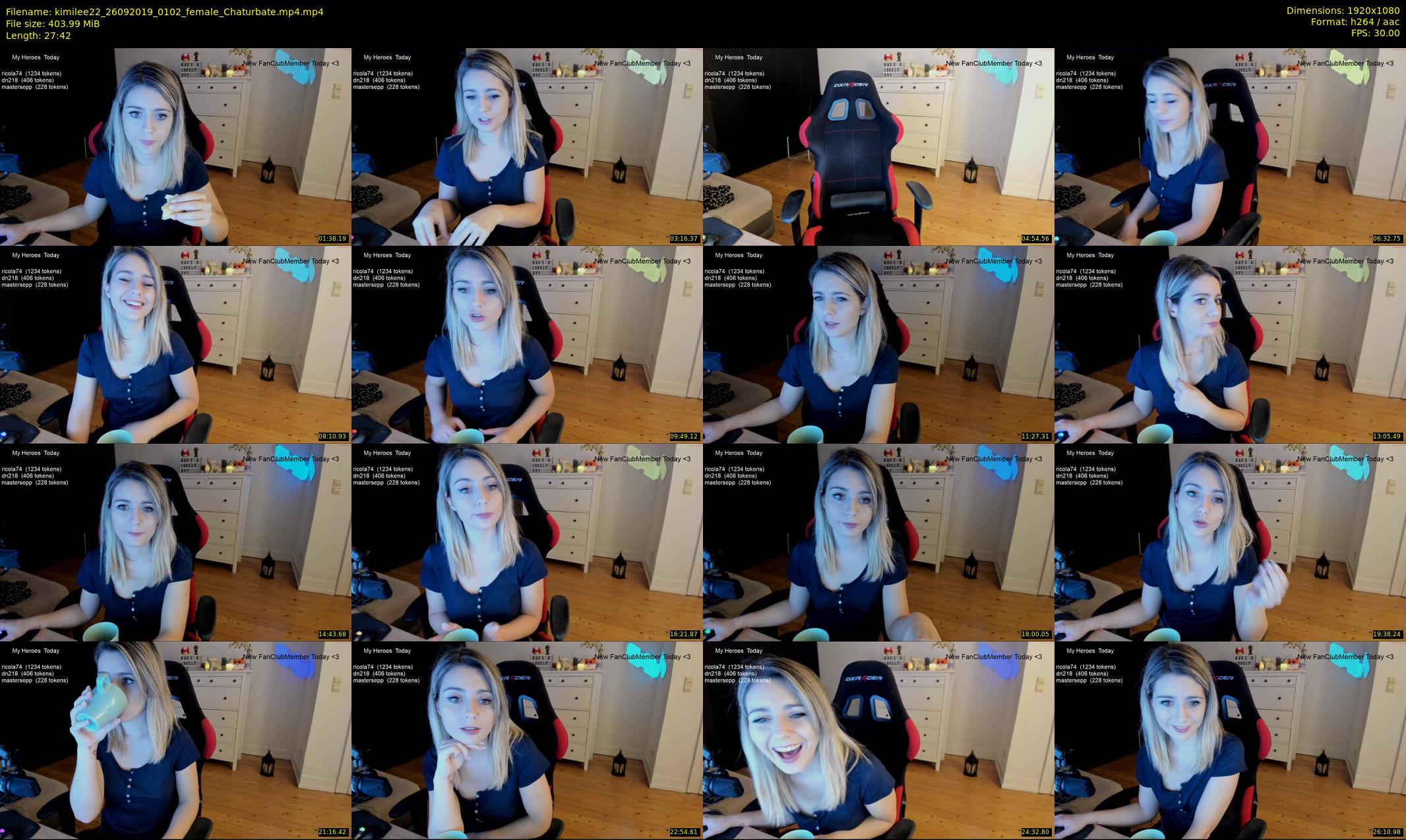kimilee22 — 28 minute Chaturbate female cam show recording, 1080p, Sep 26, 2019