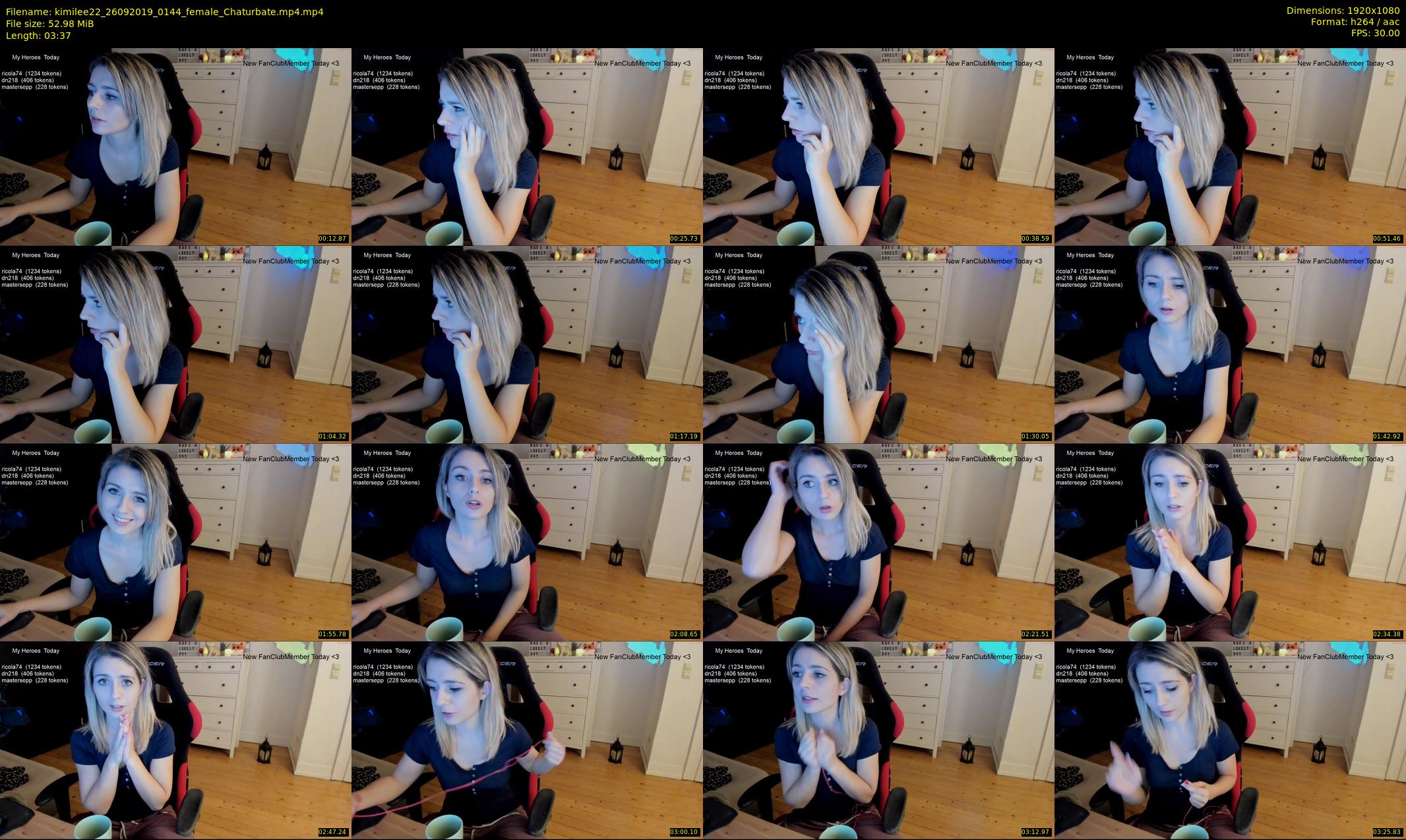 kimilee22 — 4 minute Chaturbate female cam show recording, 1080p, Sep 26, 2019
