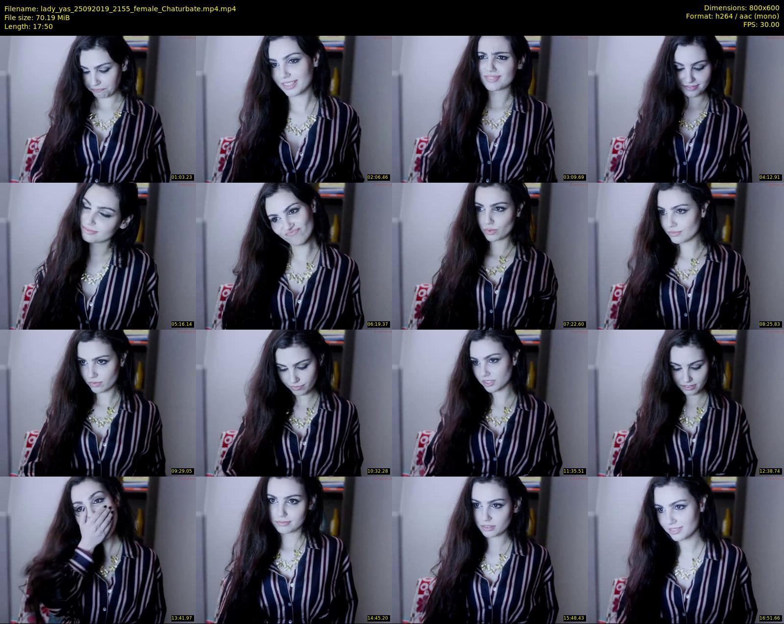 lady_yas — 18 minute Chaturbate female cam show recording, 480p, Sep 25, 2019