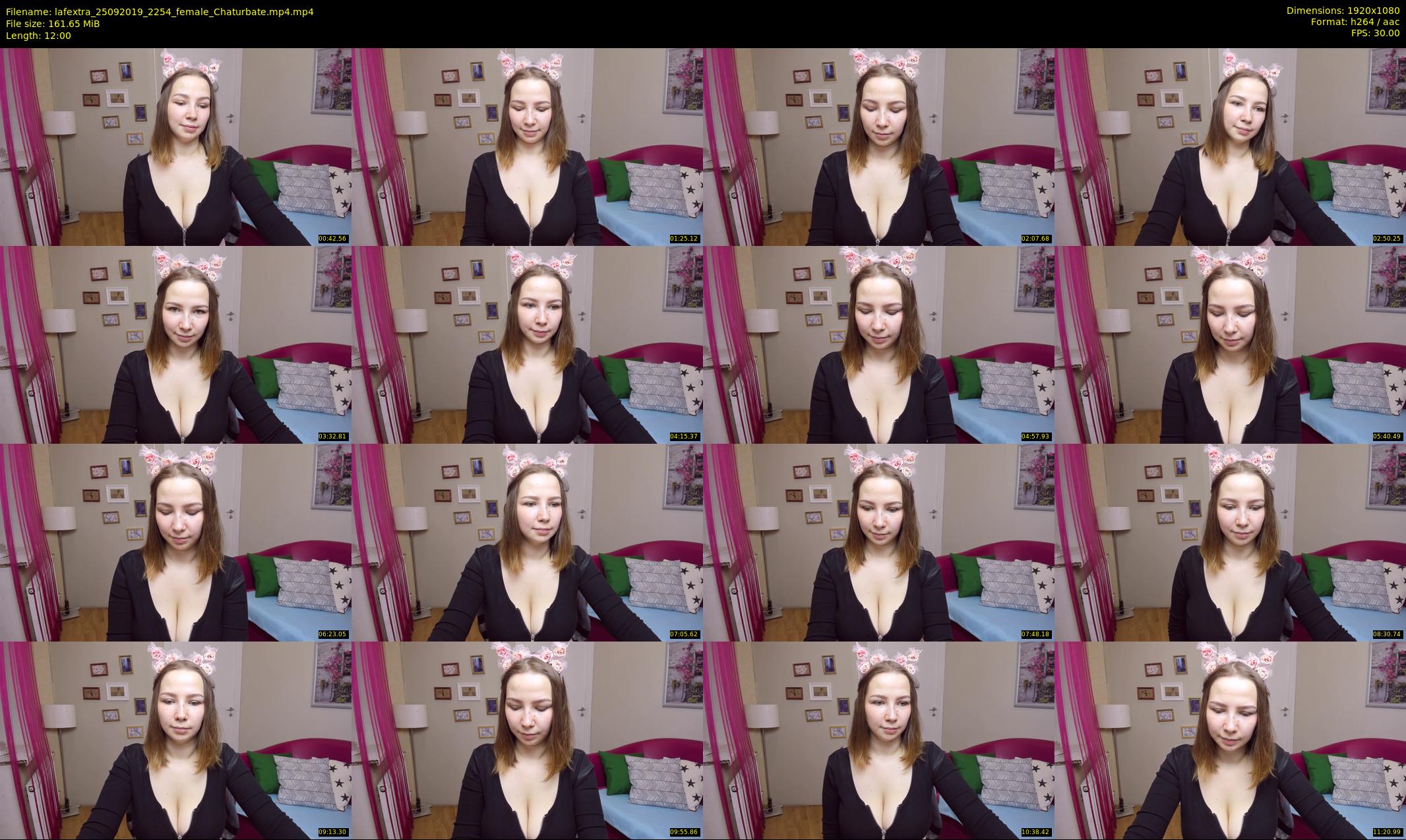 lafextra — 12 minute Chaturbate female cam show recording, 1080p, Sep 25, 2019