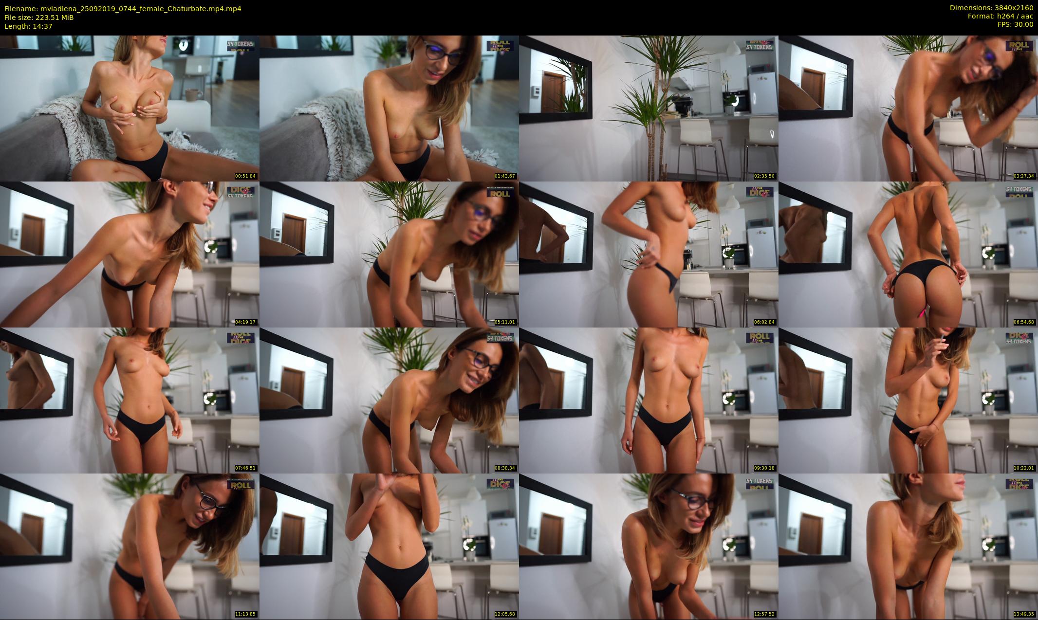mvladlena — 15 minute Chaturbate female cam show recording, 4K, Sep 25, 2019