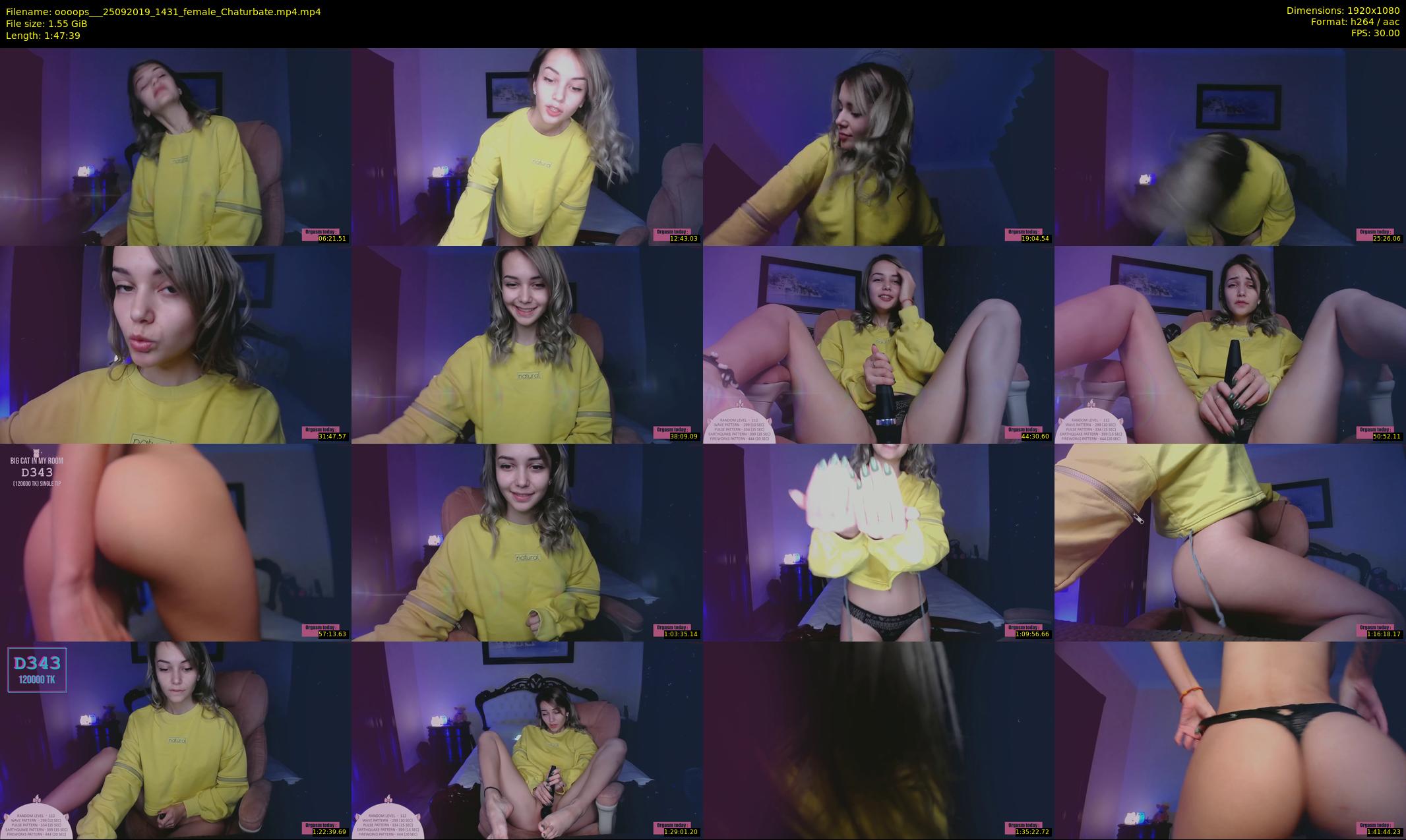 oooops__ — 108 minute Chaturbate female cam show recording, 1080p, Sep 25, 2019