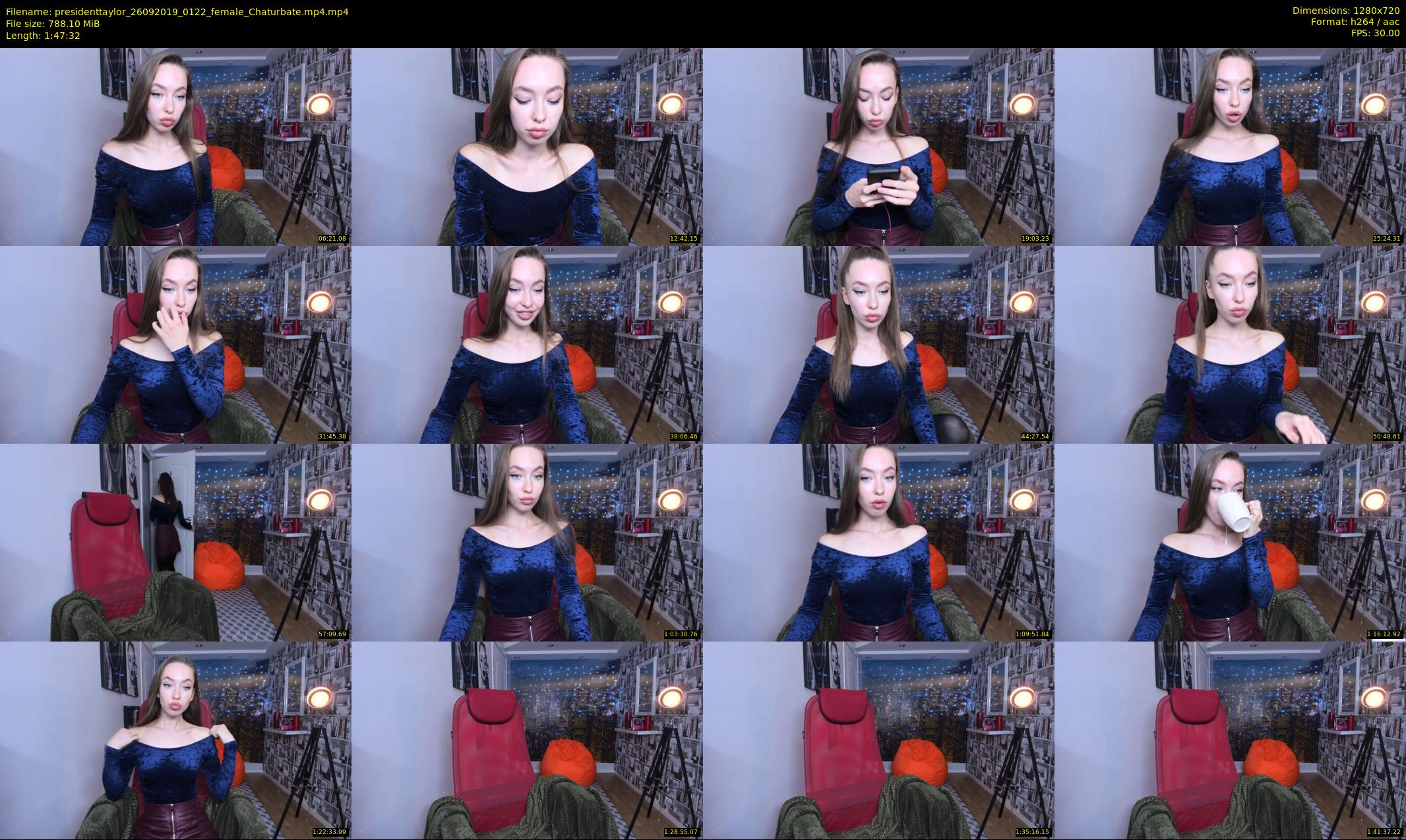 presidenttaylor — 108 minute Chaturbate female cam show recording, 720p, Sep 26, 2019