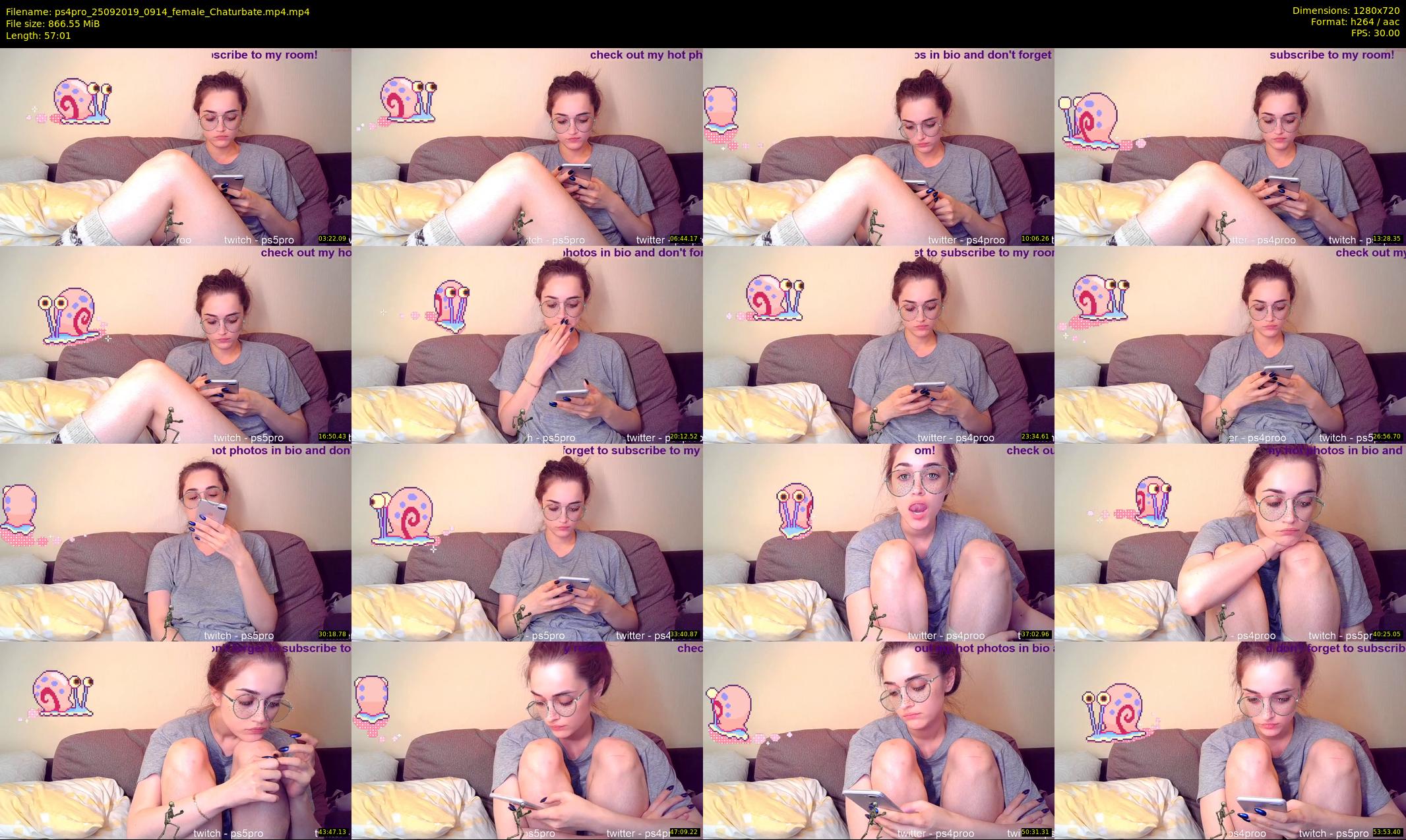 ps4pro — 58 minute Chaturbate female cam show recording, 720p, Sep 25, 2019