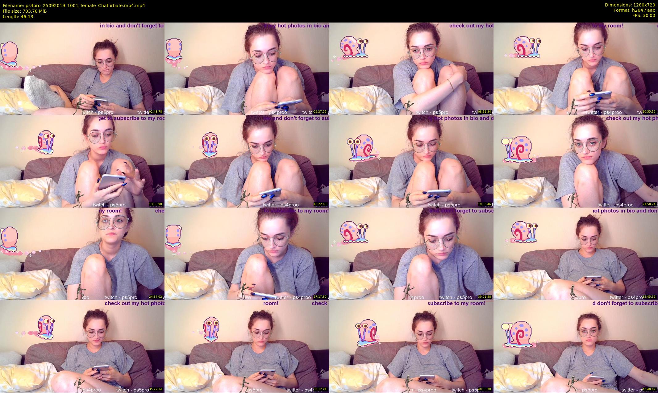 ps4pro — 47 minute Chaturbate female cam show recording, 720p, Sep 25, 2019