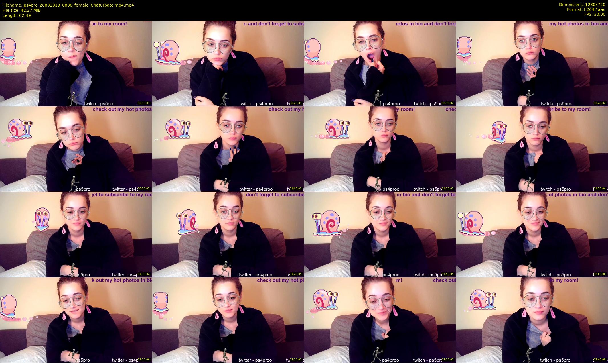 ps4pro — 3 minute Chaturbate female cam show recording, 720p, Sep 26, 2019