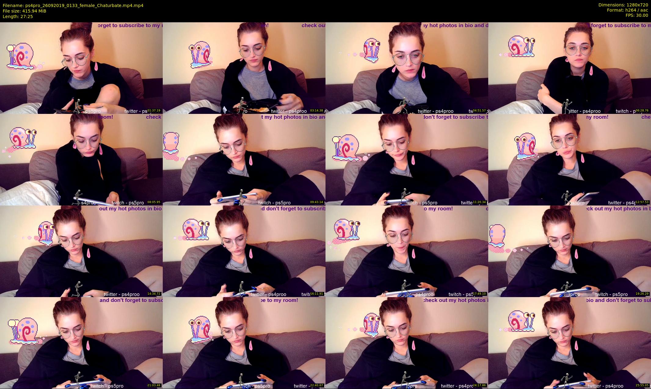 ps4pro — 28 minute Chaturbate female cam show recording, 720p, Sep 26, 2019