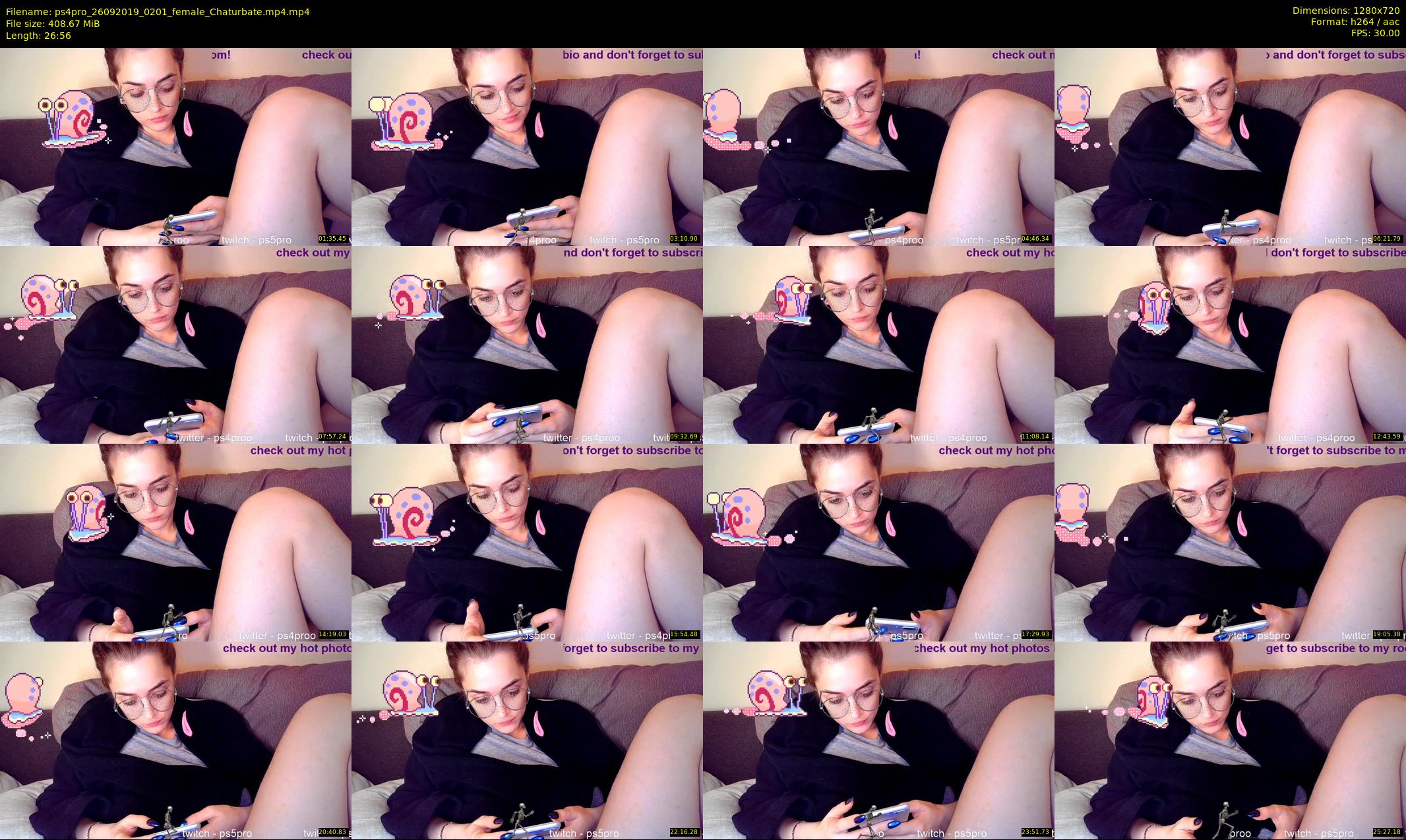 ps4pro — 27 minute Chaturbate female cam show recording, 720p, Sep 26, 2019