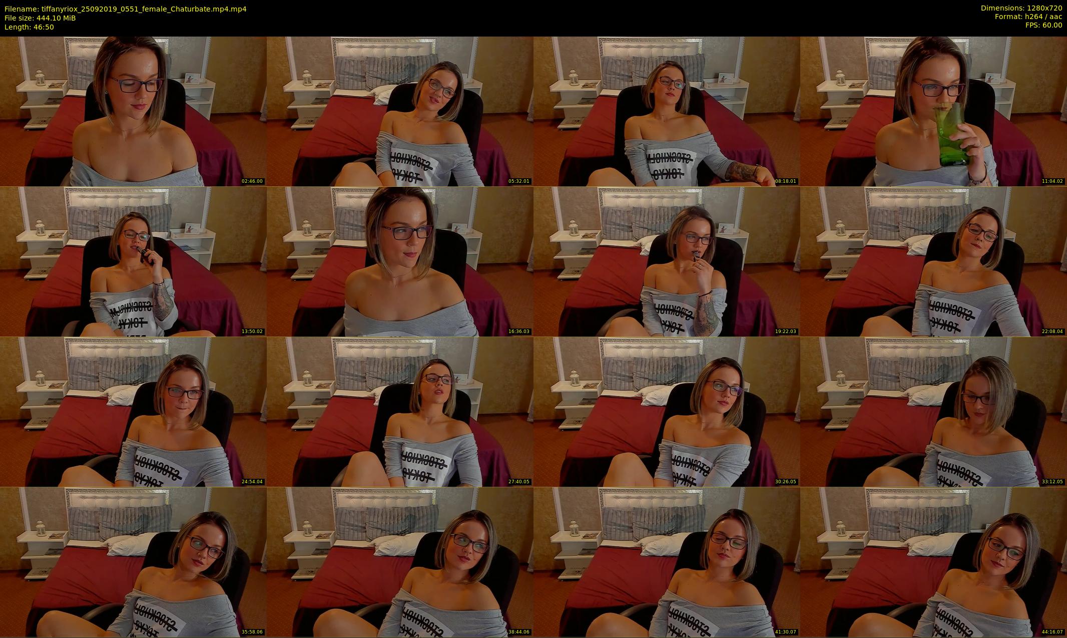 tiffanyriox — 47 minute Chaturbate female cam show recording, 720p, Sep 25, 2019