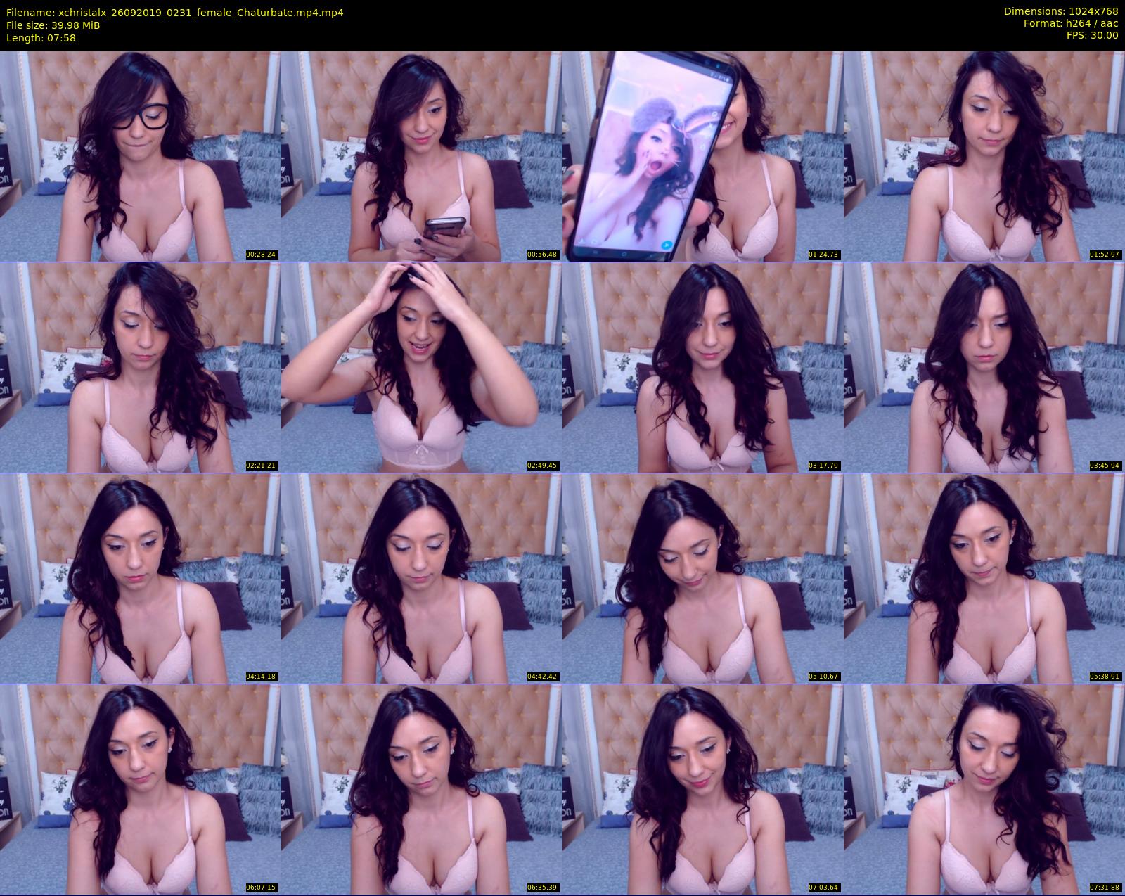xchristalx — 8 minute Chaturbate female cam show recording, 720p, Sep 26, 2019