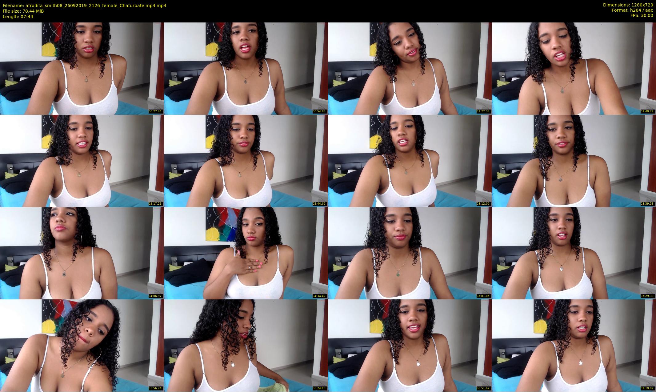 afrodita_smith08 — 8 minute Chaturbate female cam show recording, 720p, Sep 26, 2019