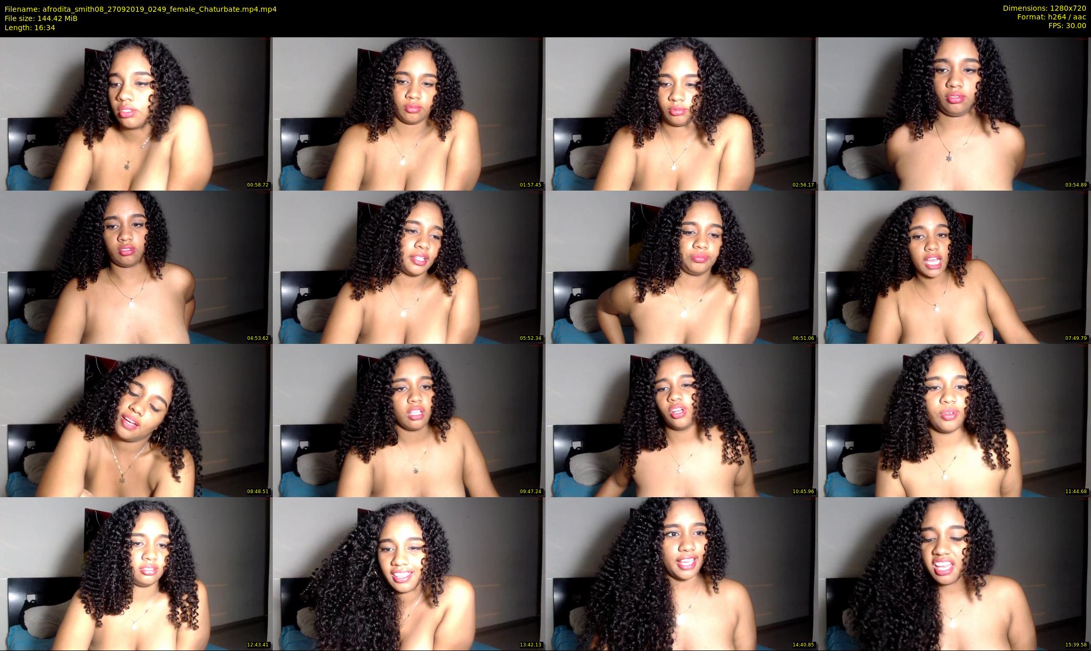 afrodita_smith08 — 17 minute Chaturbate female cam show recording, 720p, Sep 27, 2019