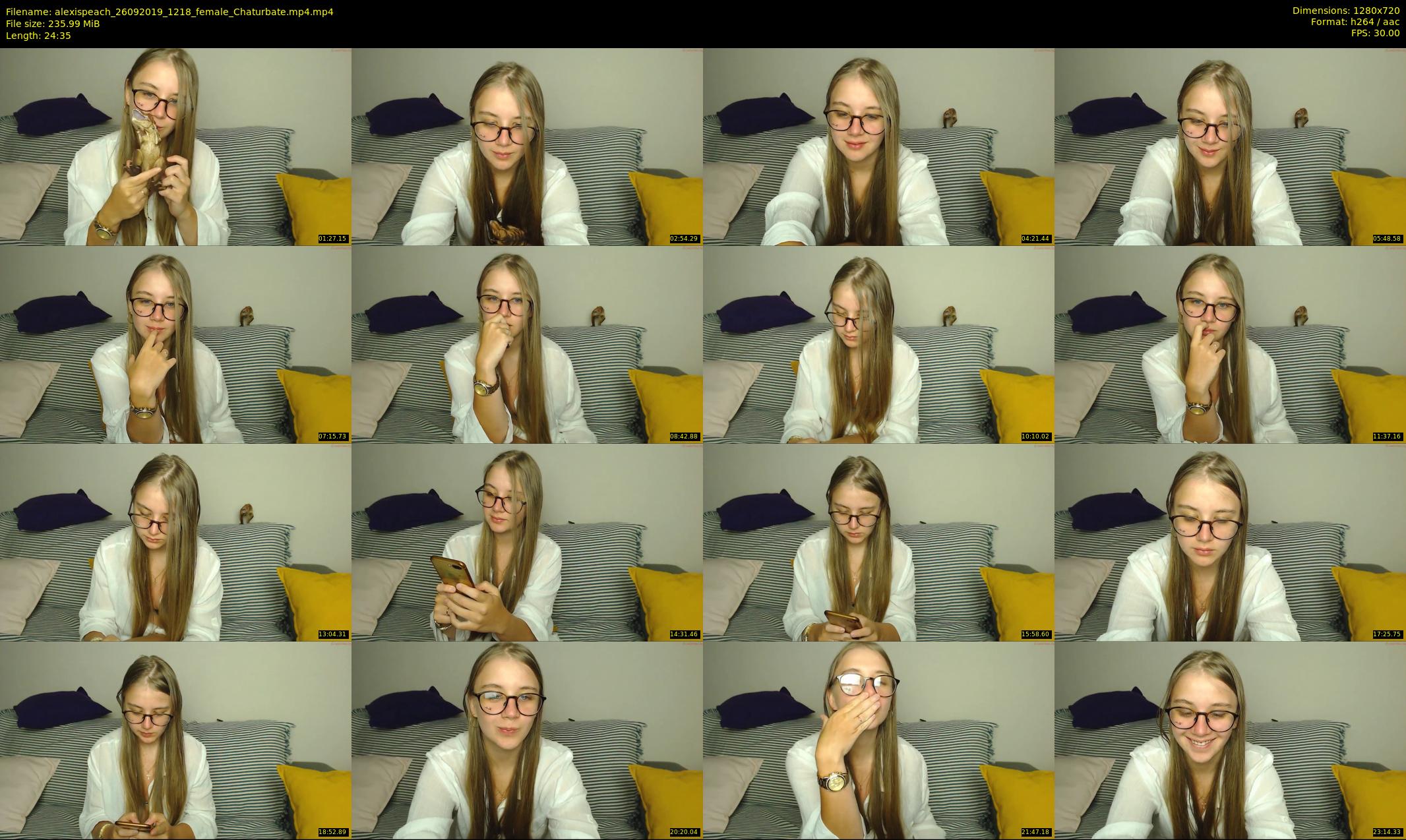 alexispeach — 25 minute Chaturbate female cam show recording, 720p, Sep 26, 2019