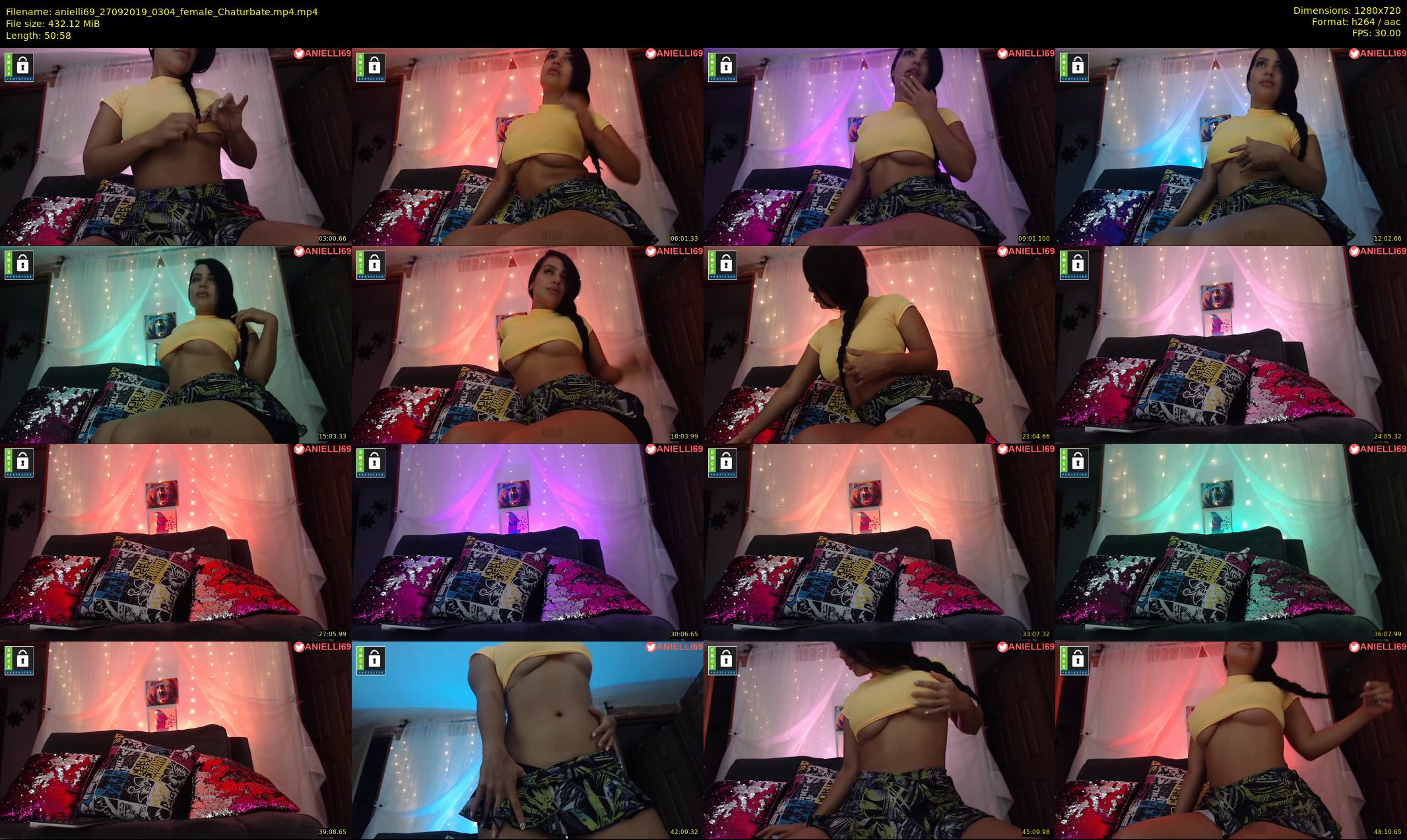 anielli69 — 51 minute Chaturbate female cam show recording, 720p, Sep 27, 2019