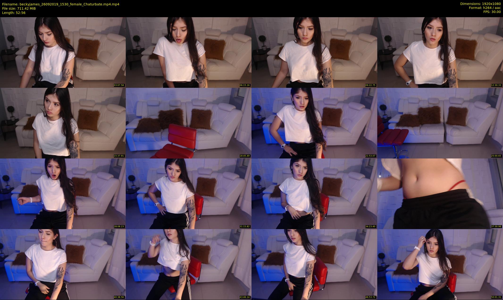 beckyjames — 53 minute Chaturbate female cam show recording, 1080p, Sep 26, 2019