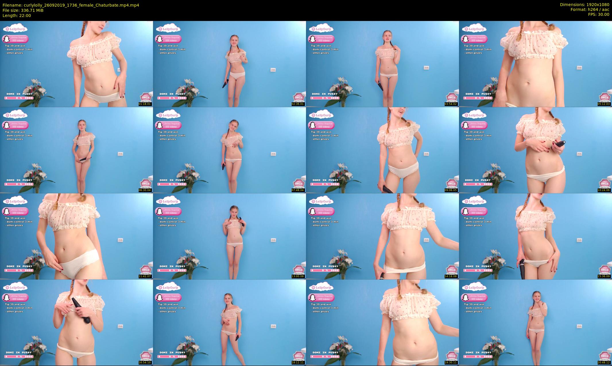 curlylolly — 22 minute Chaturbate female cam show recording, 1080p, Sep 26, 2019