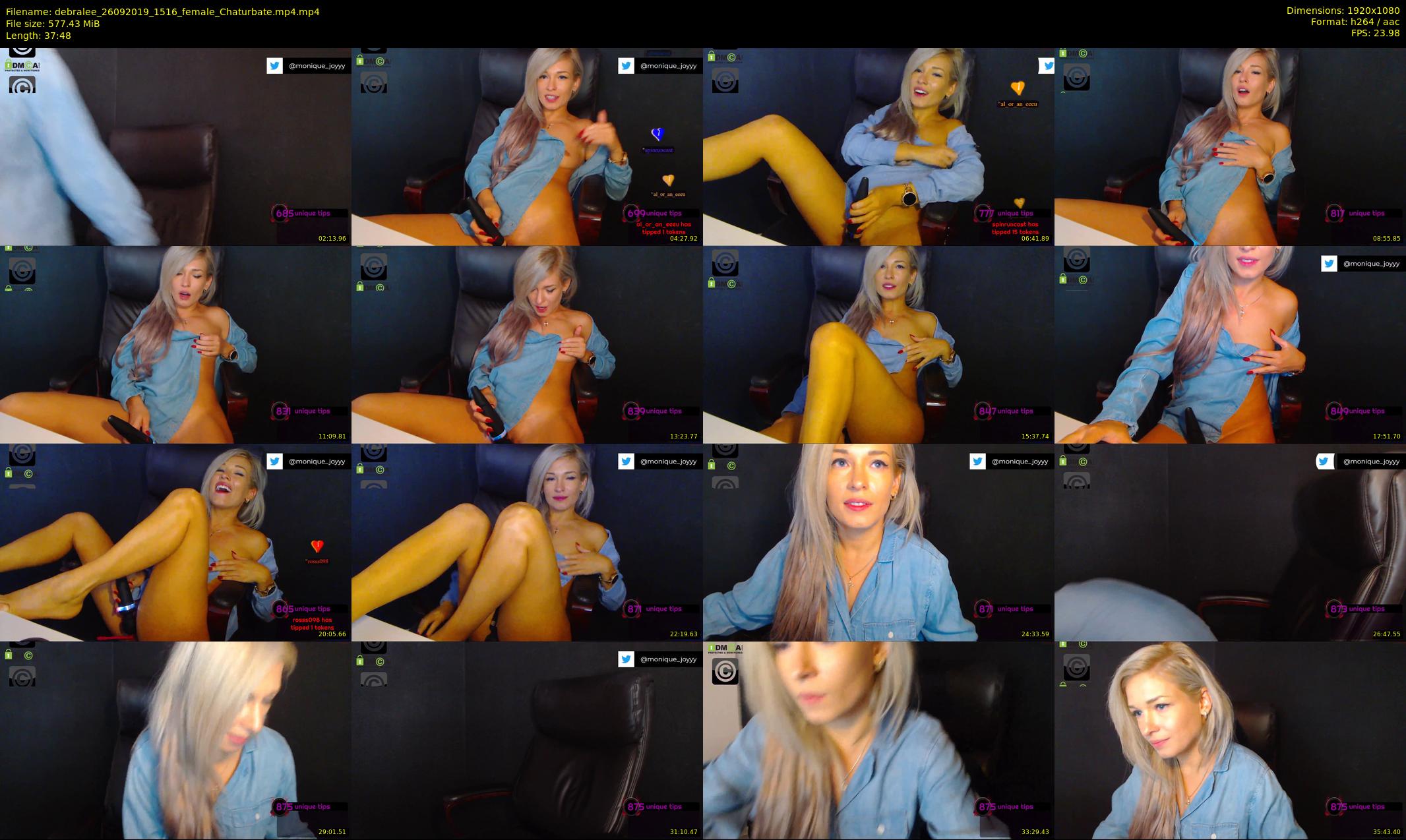 debralee — 38 minute Chaturbate female cam show recording, 1080p, Sep 26, 2019