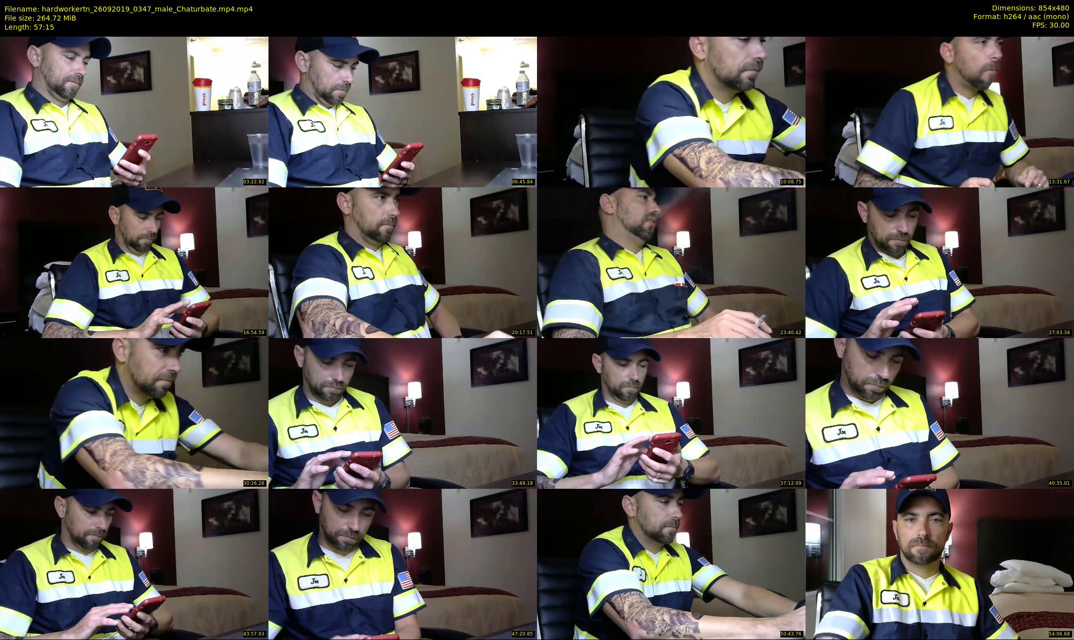 hardworkertn — 58 minute Chaturbate male cam show recording, 480p, Sep 26, 2019