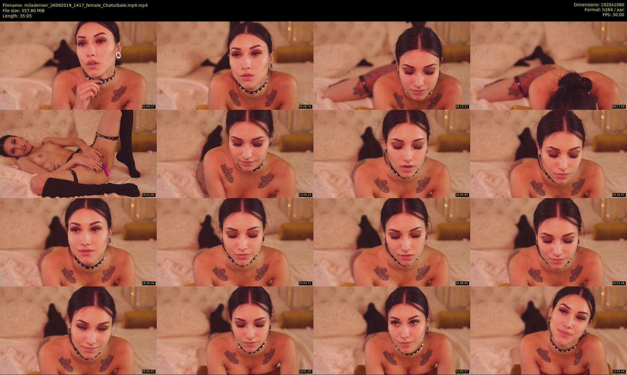 miladenver — 36 minute Chaturbate female cam show recording, 1080p, Sep 26, 2019