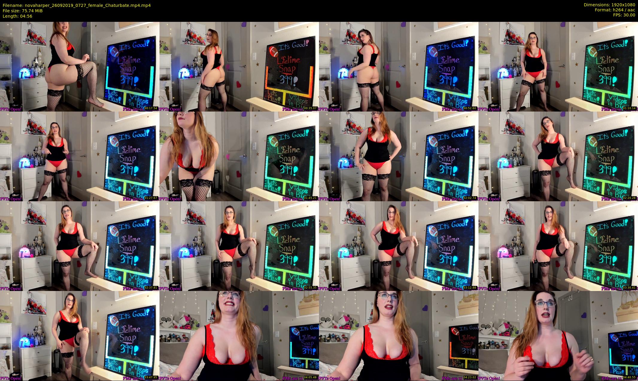 novaharper — 5 minute Chaturbate female cam show recording, 1080p, Sep 26, 2019