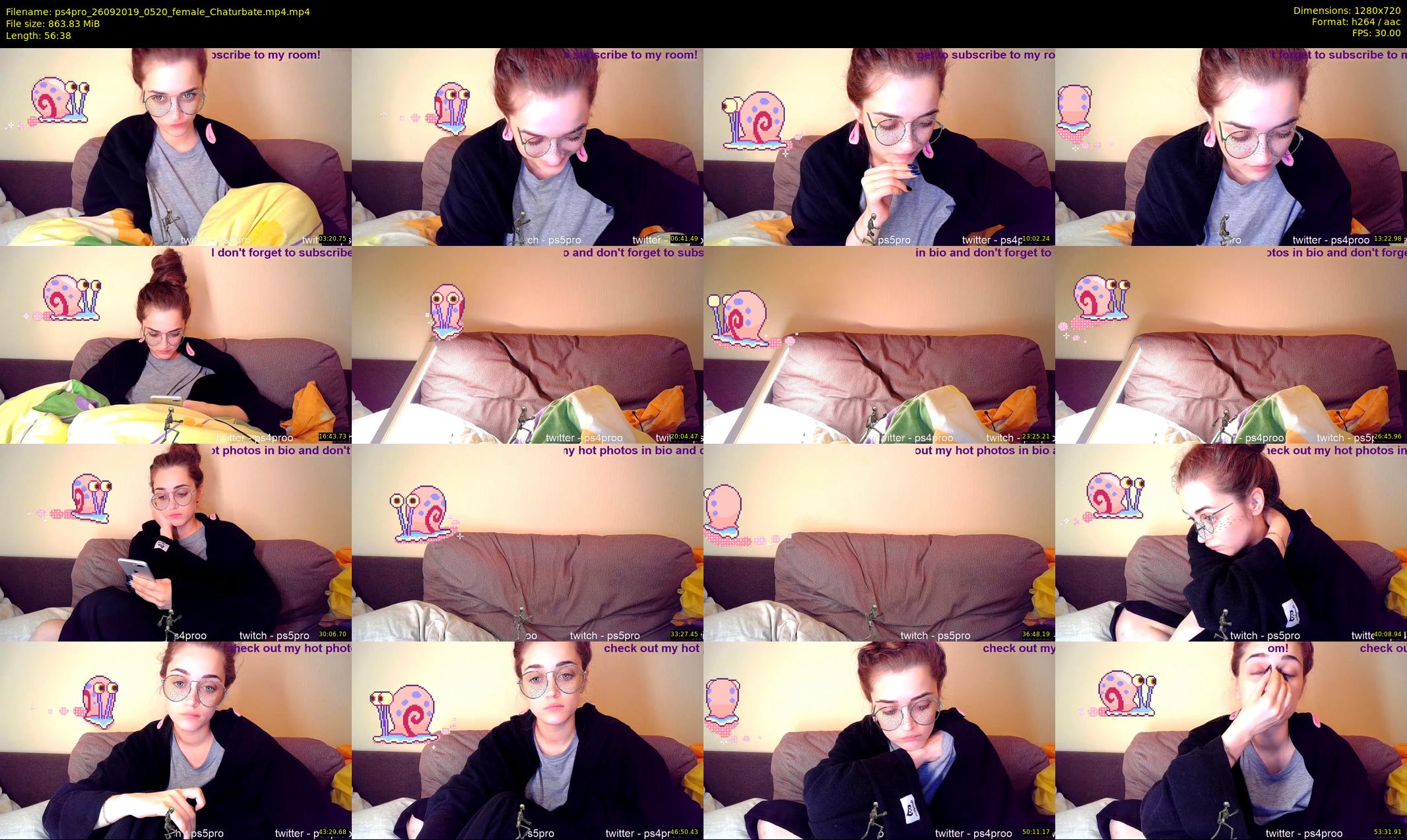 ps4pro — 57 minute Chaturbate female cam show recording, 720p, Sep 26, 2019