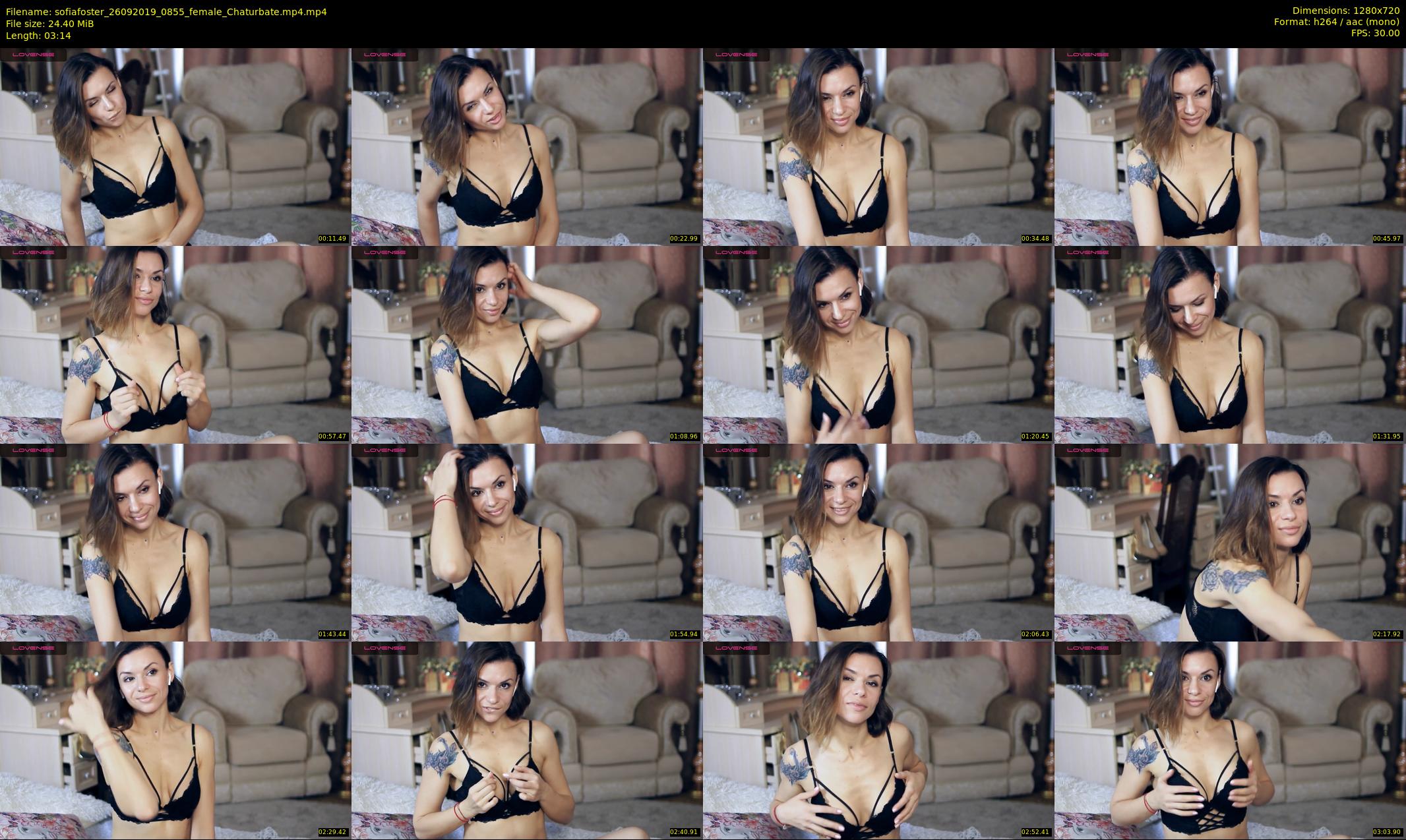 sofiafoster — 4 minute Chaturbate female cam show recording, 720p, Sep 26, 2019