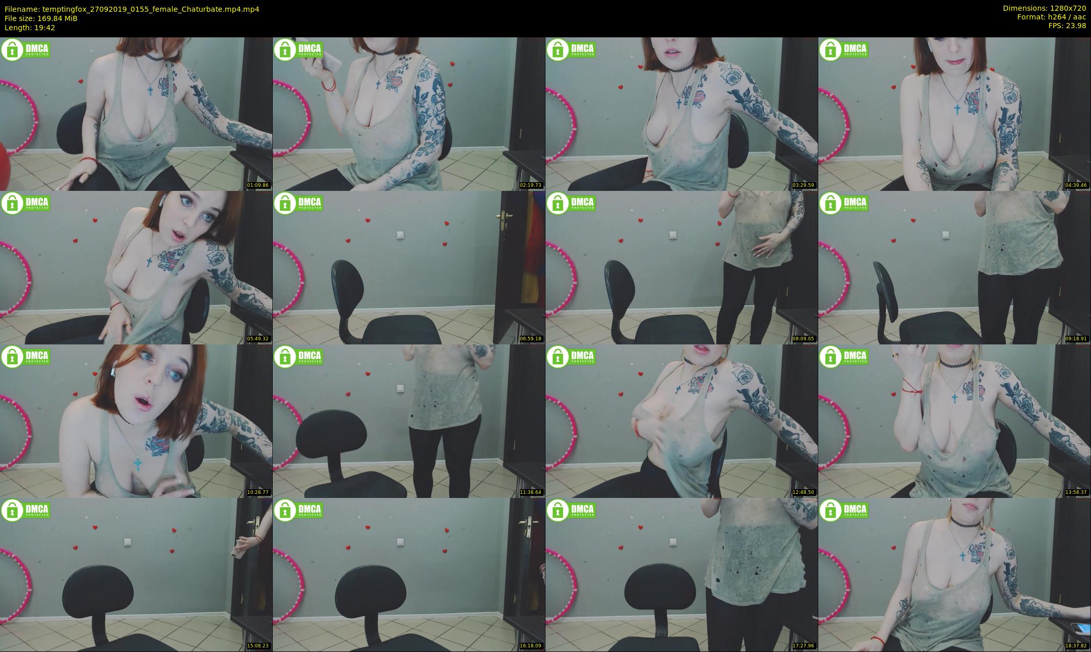 temptingfox — 20 minute Chaturbate female cam show recording, 720p, Sep 27, 2019