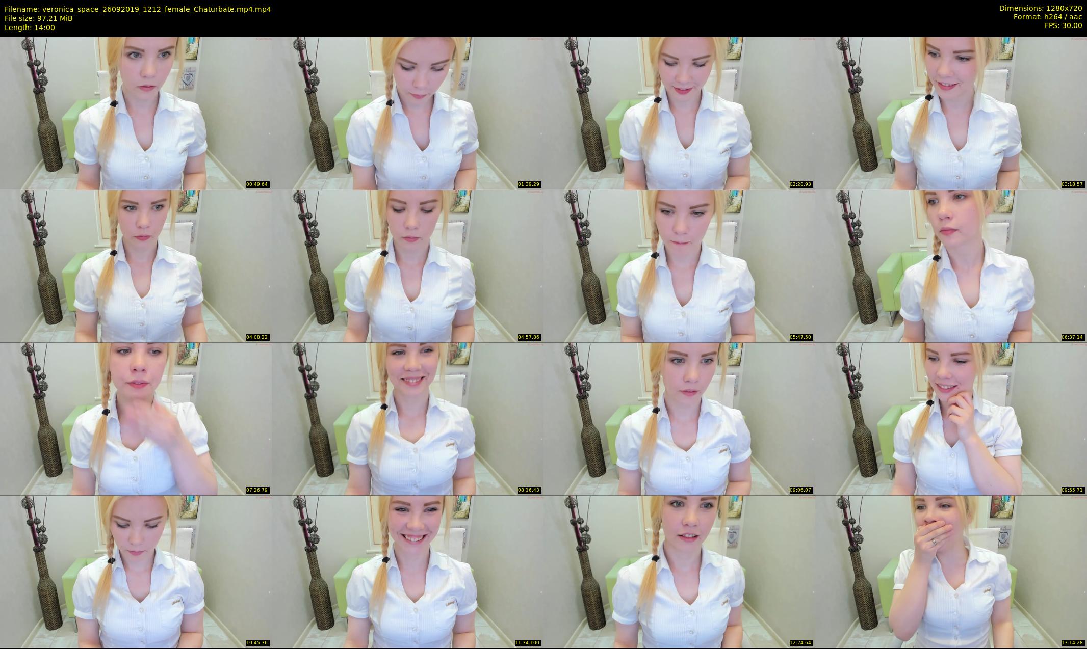 veronica_space — 14 minute Chaturbate female cam show recording, 720p, Sep 26, 2019