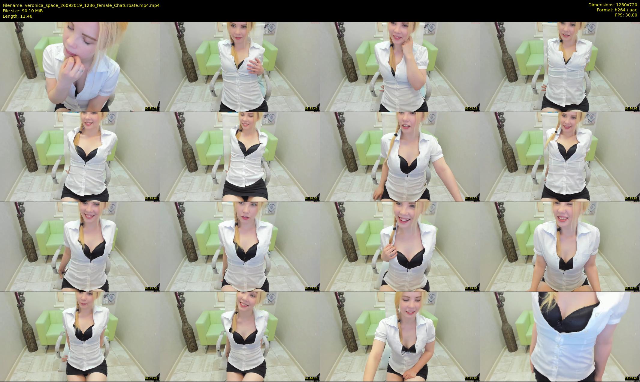 veronica_space — 12 minute Chaturbate female cam show recording, 720p, Sep 26, 2019