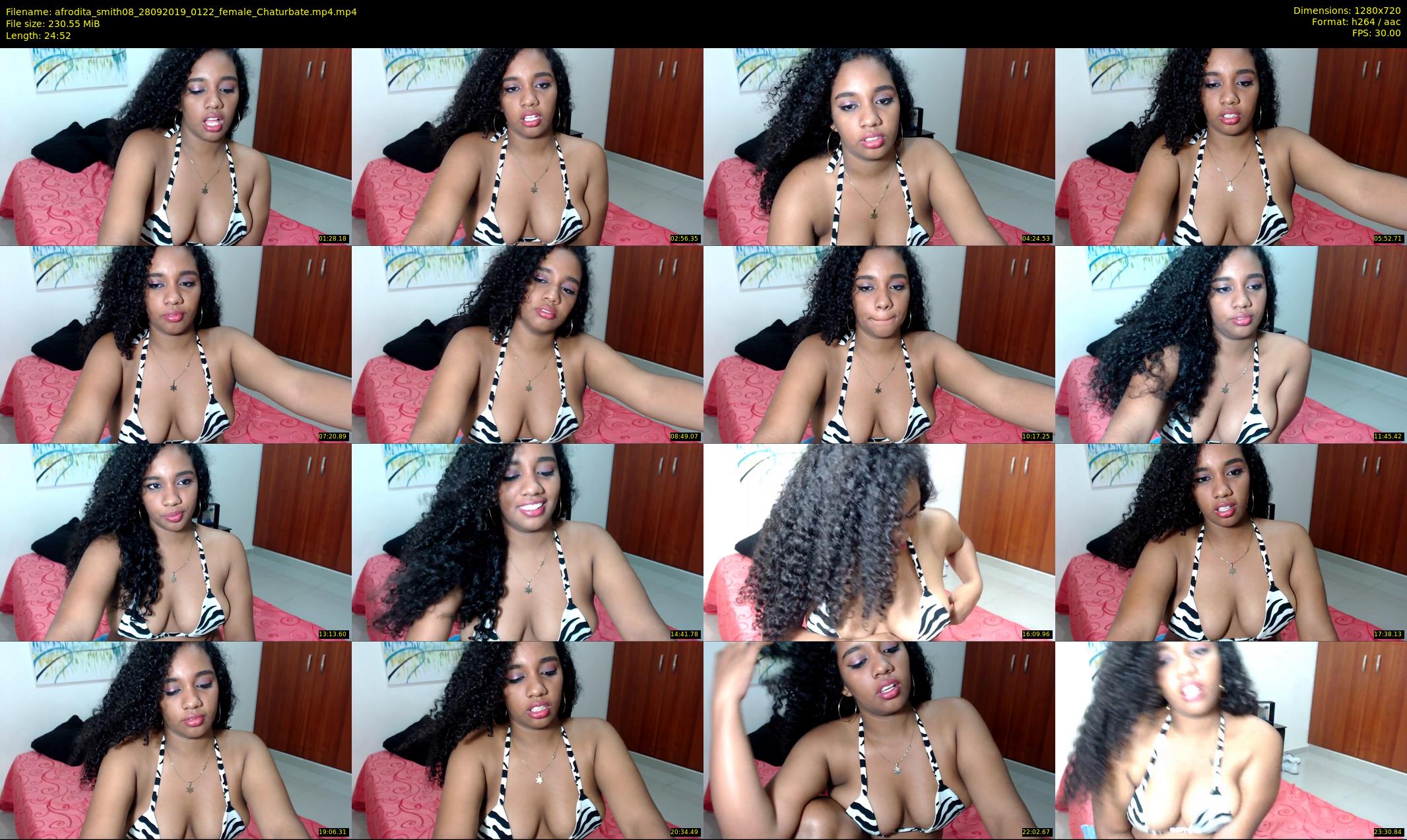 afrodita_smith08 — 25 minute Chaturbate female cam show recording, 720p, Sep 28, 2019