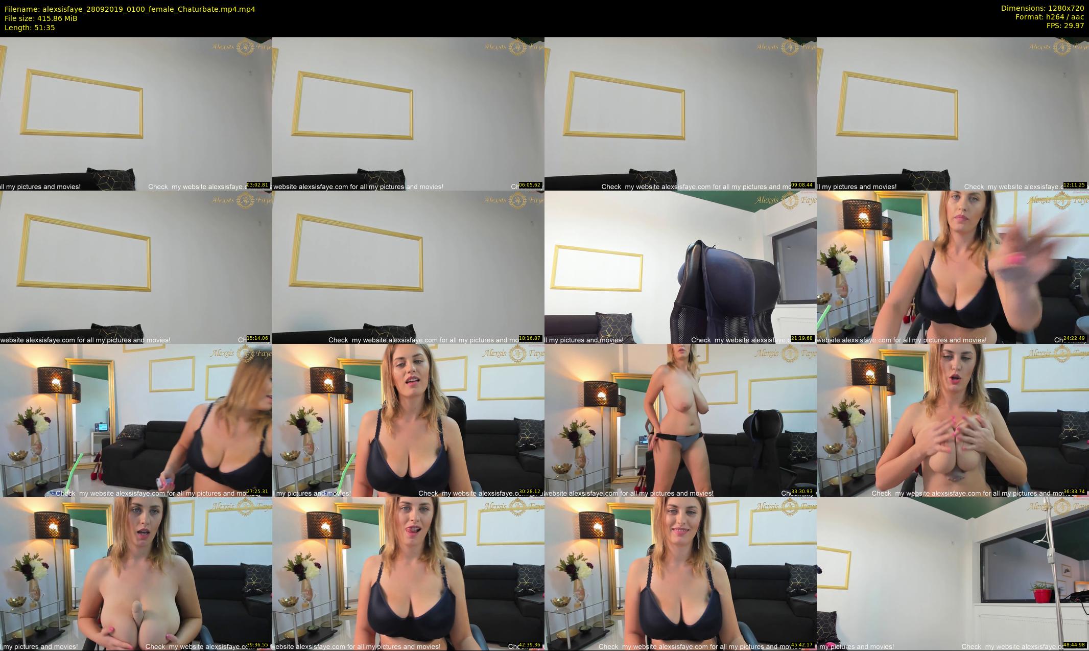 alexsisfaye — 52 minute Chaturbate female cam show recording, 720p, Sep 28, 2019
