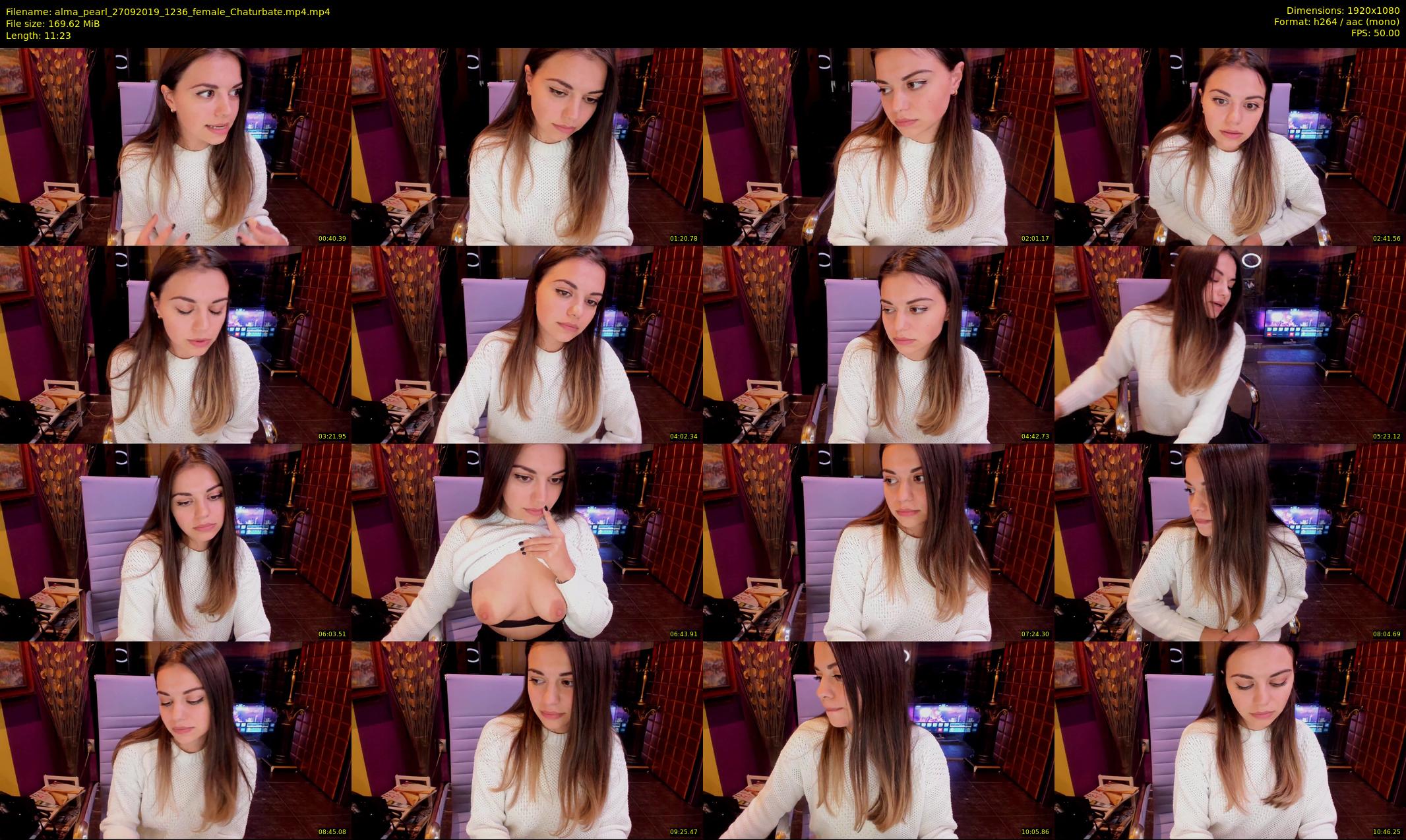 alma_pearl — 12 minute Chaturbate female cam show recording, 1080p, Sep 27, 2019