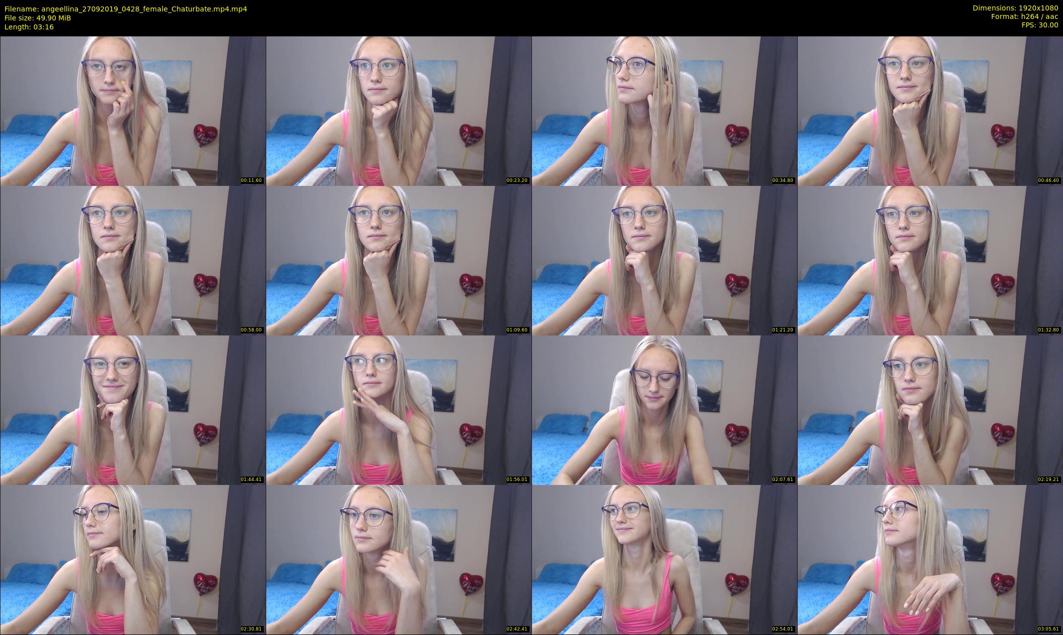 angeellina — 4 minute Chaturbate female cam show recording, 1080p, Sep 27, 2019