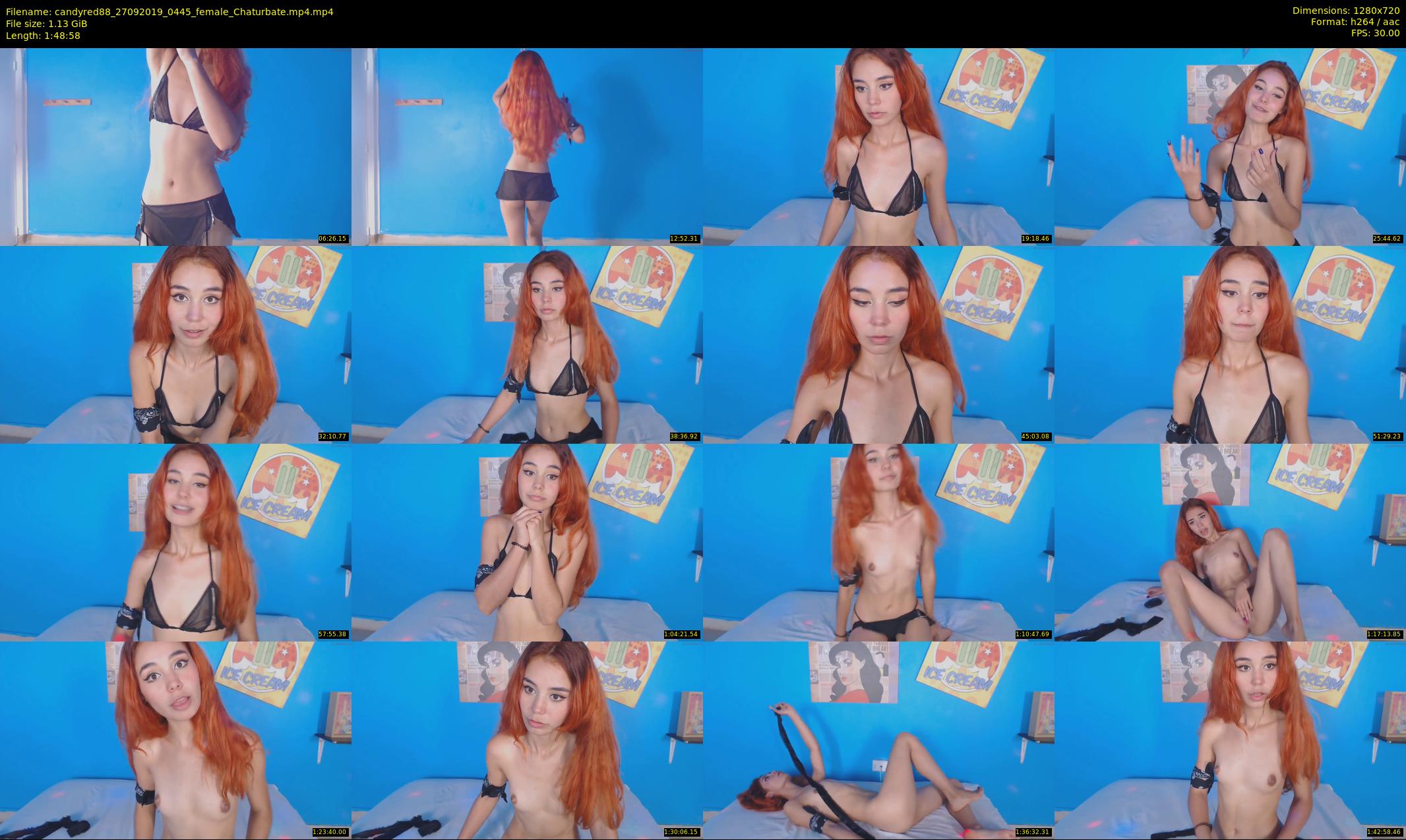 candyred88 — 109 minute Chaturbate female cam show recording, 720p, Sep 27, 2019