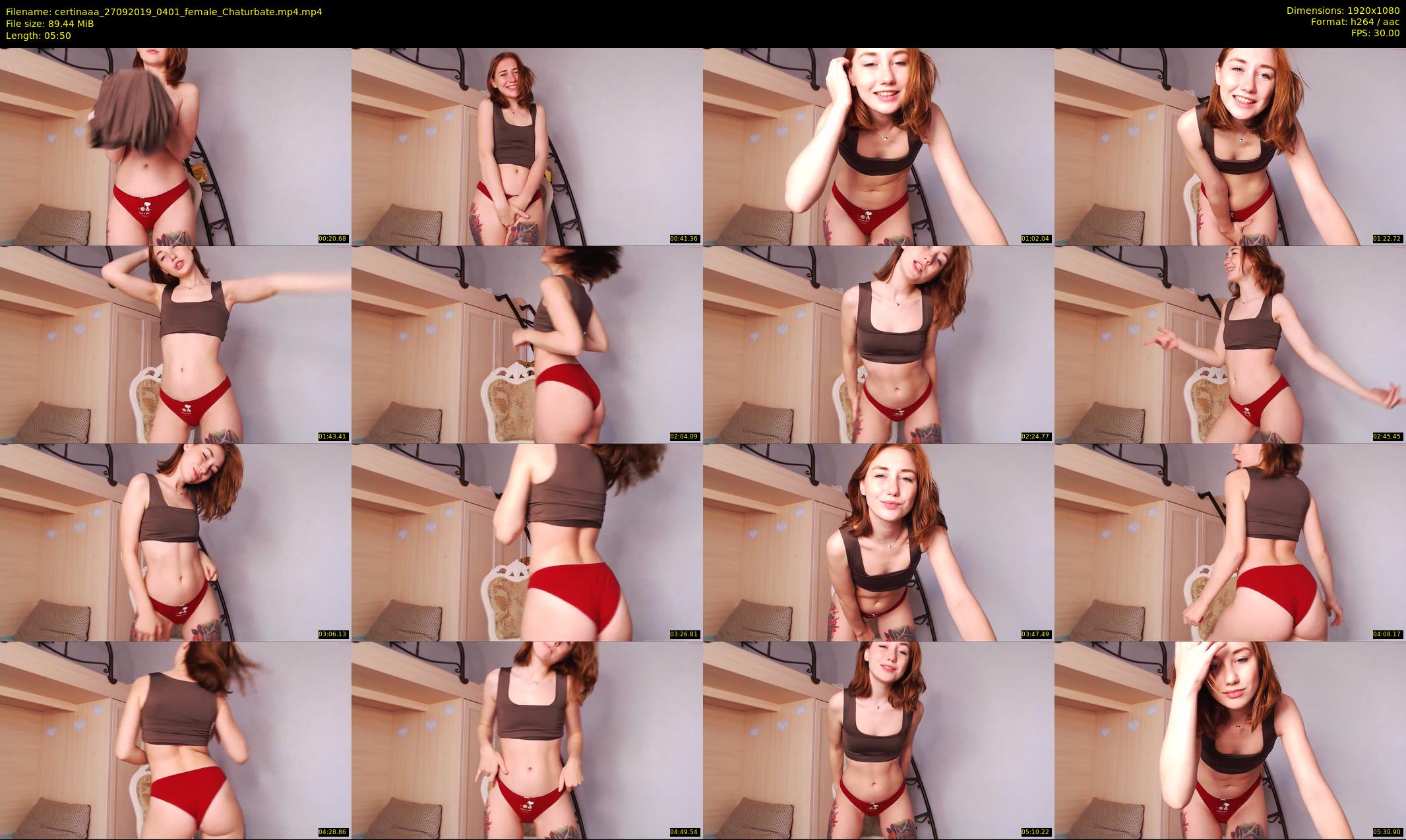 certinaaa — 6 minute Chaturbate female cam show recording, 1080p, Sep 27, 2019