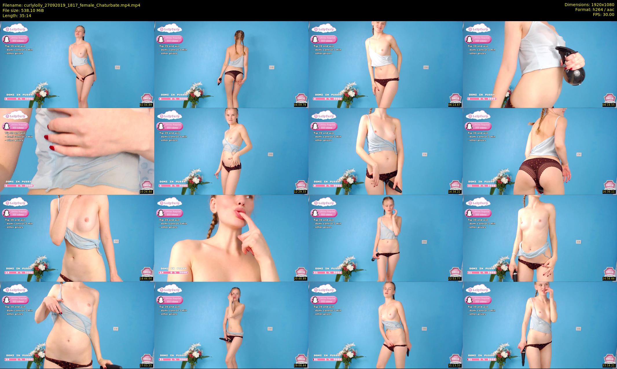 curlylolly — 36 minute Chaturbate female cam show recording, 1080p, Sep 27, 2019