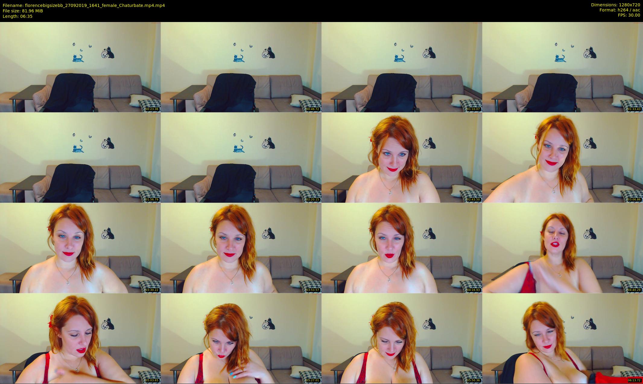 florencebigsizebb — 7 minute Chaturbate female cam show recording, 720p, Sep 27, 2019